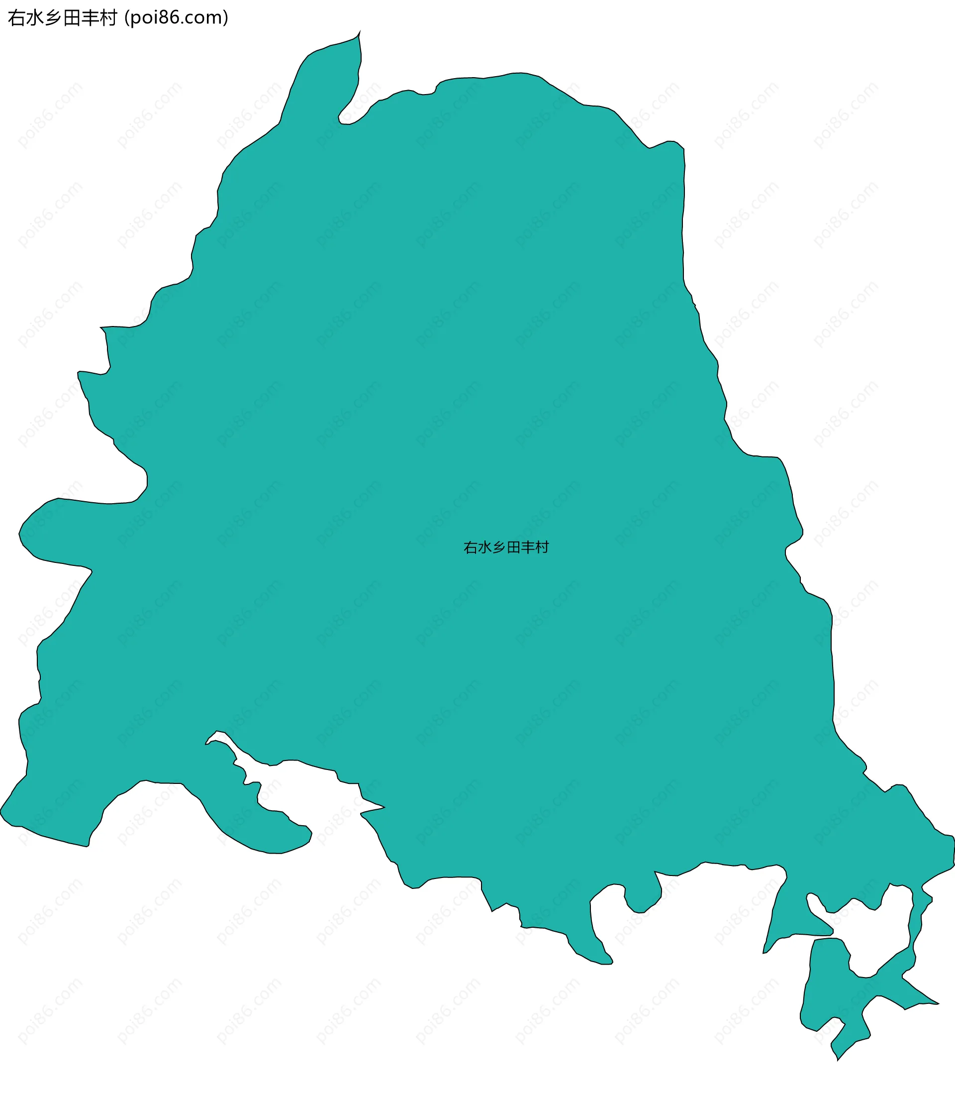 右水乡田丰村边界地图