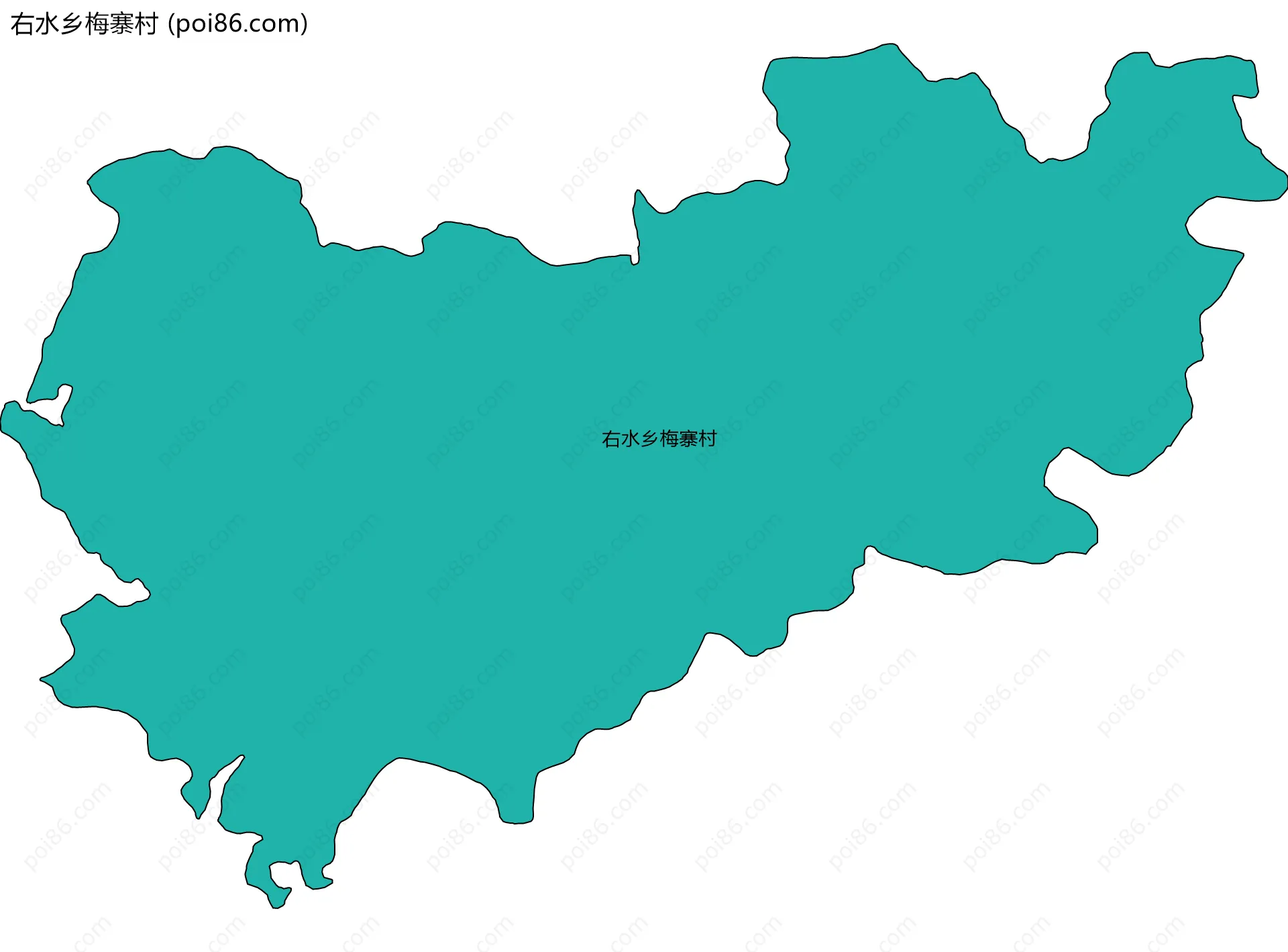 右水乡梅寨村边界地图