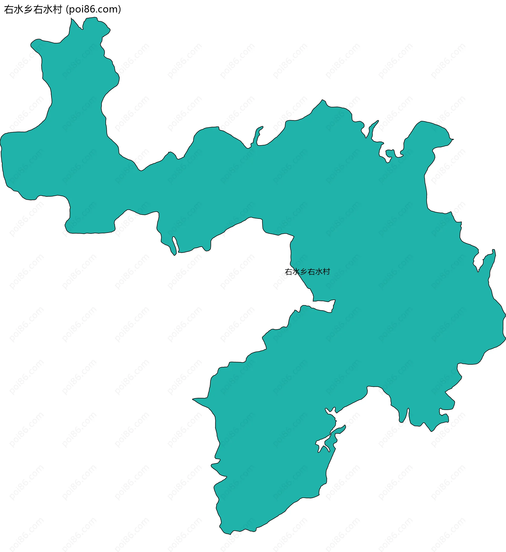 右水乡右水村边界地图