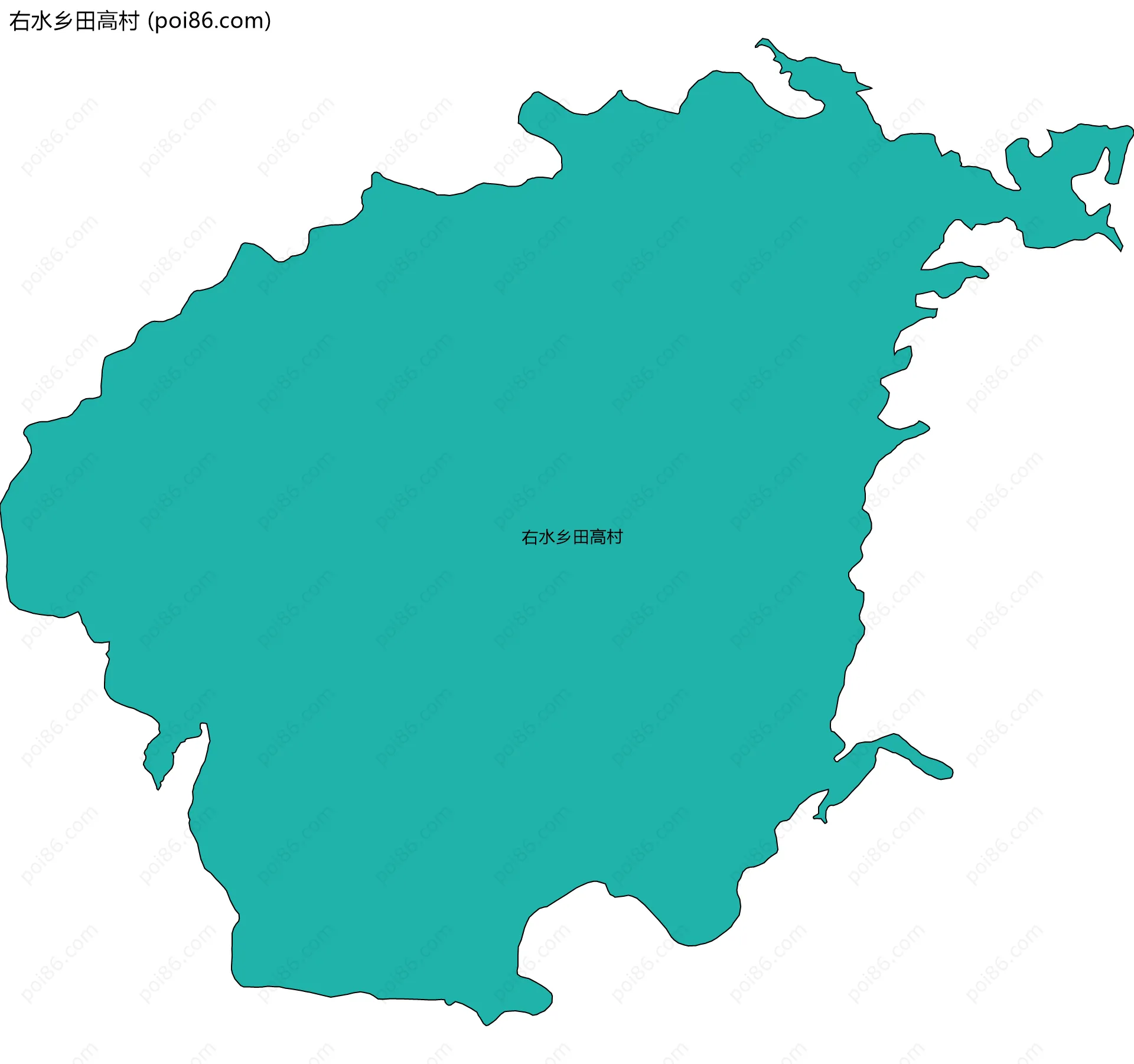 右水乡田高村边界地图