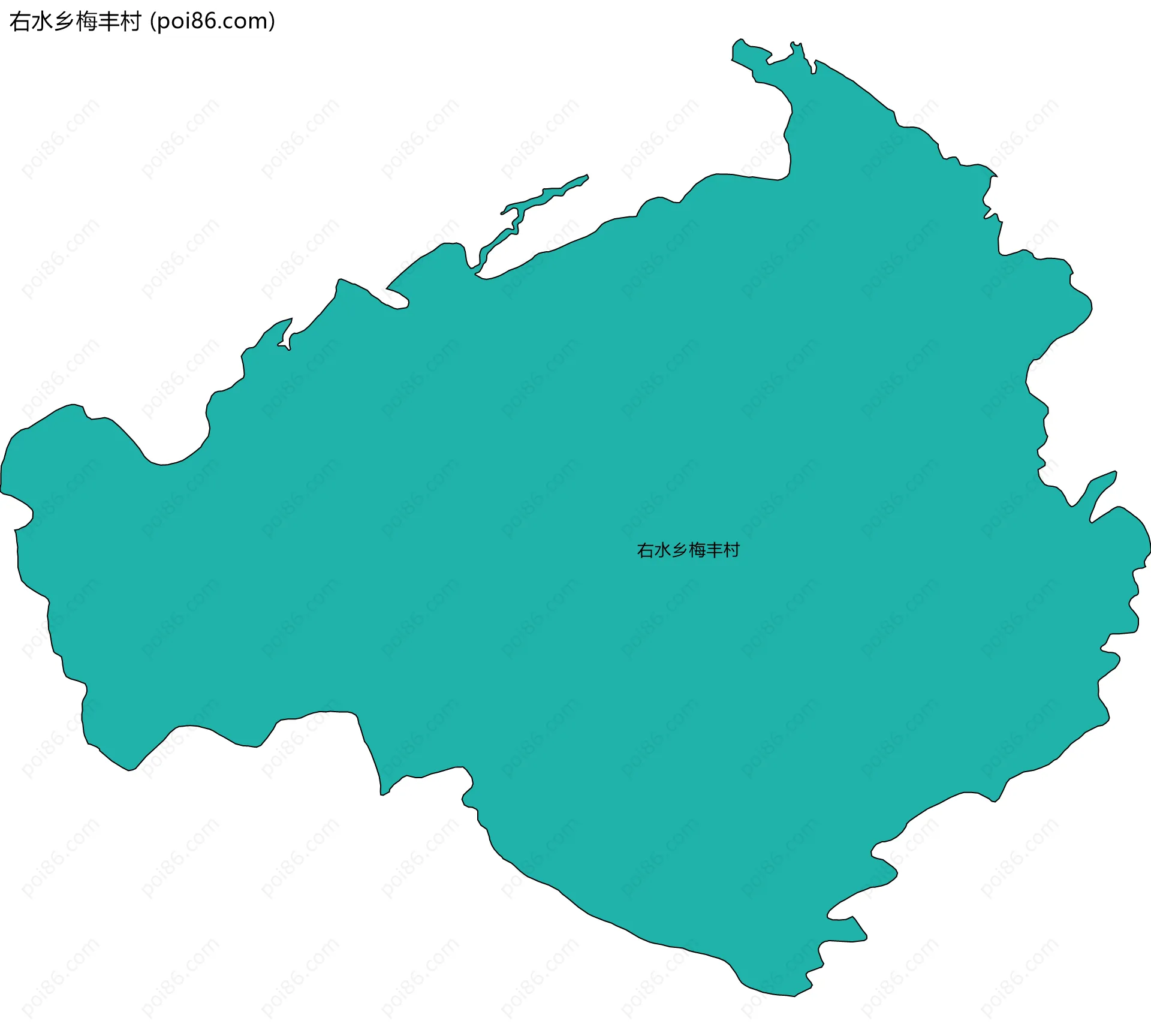 右水乡梅丰村边界地图