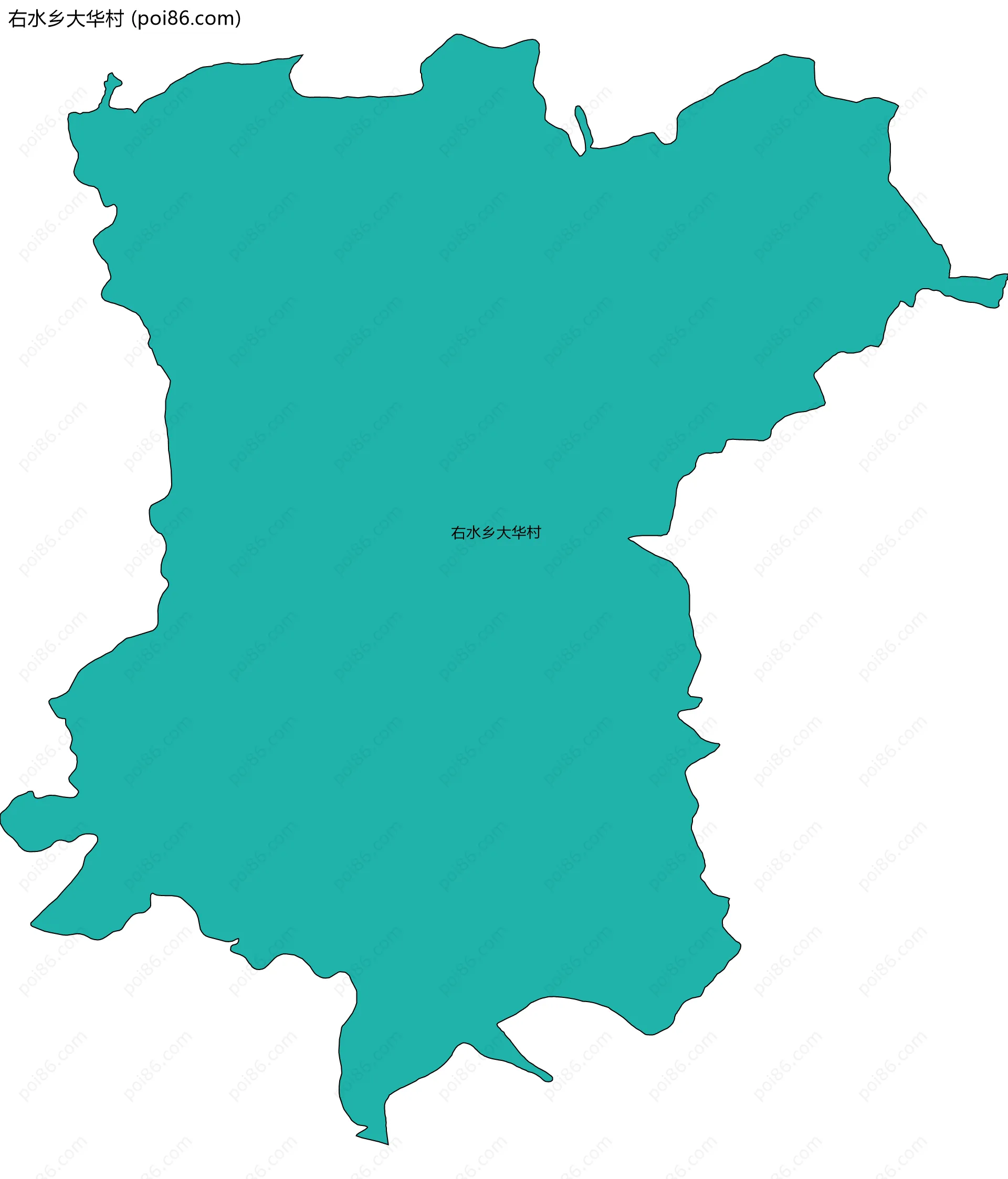 右水乡大华村边界地图