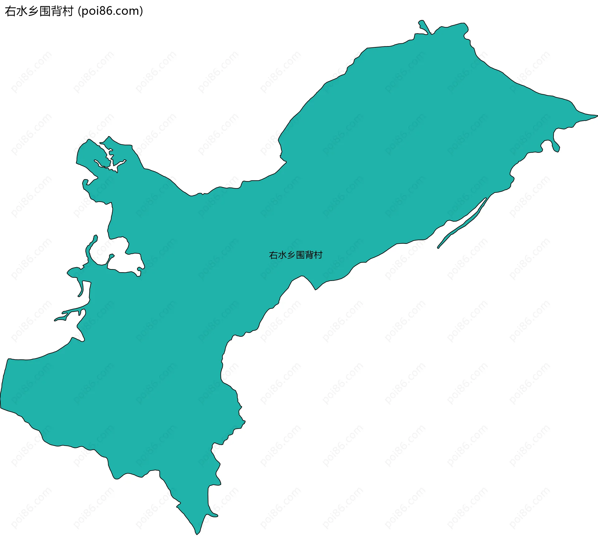 右水乡围背村边界地图