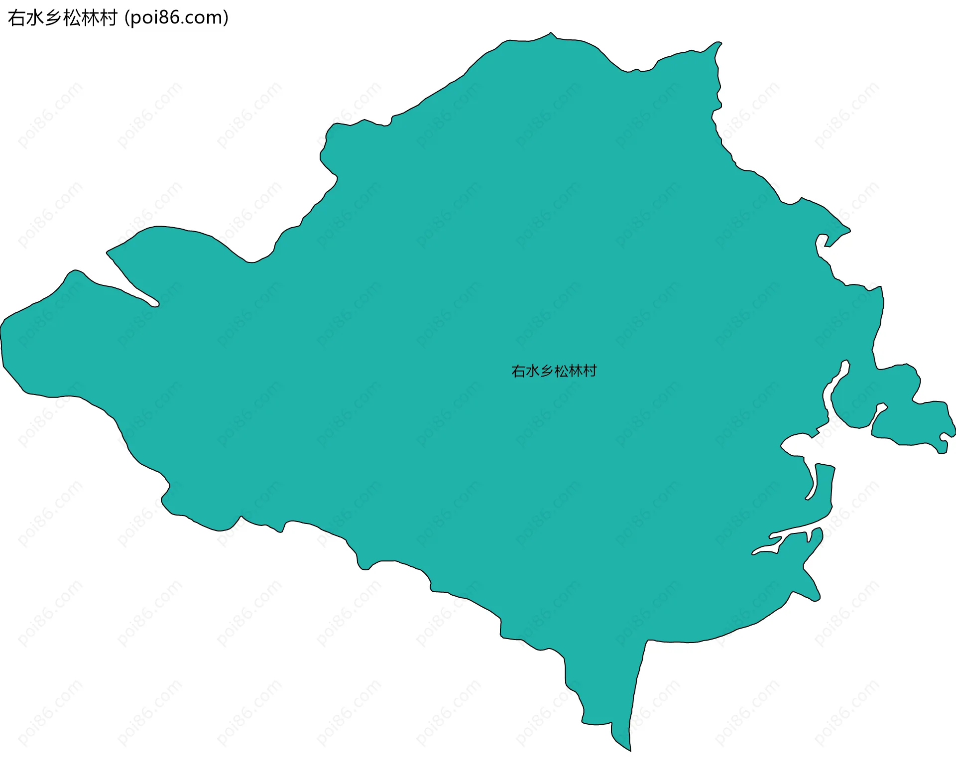 右水乡松林村边界地图