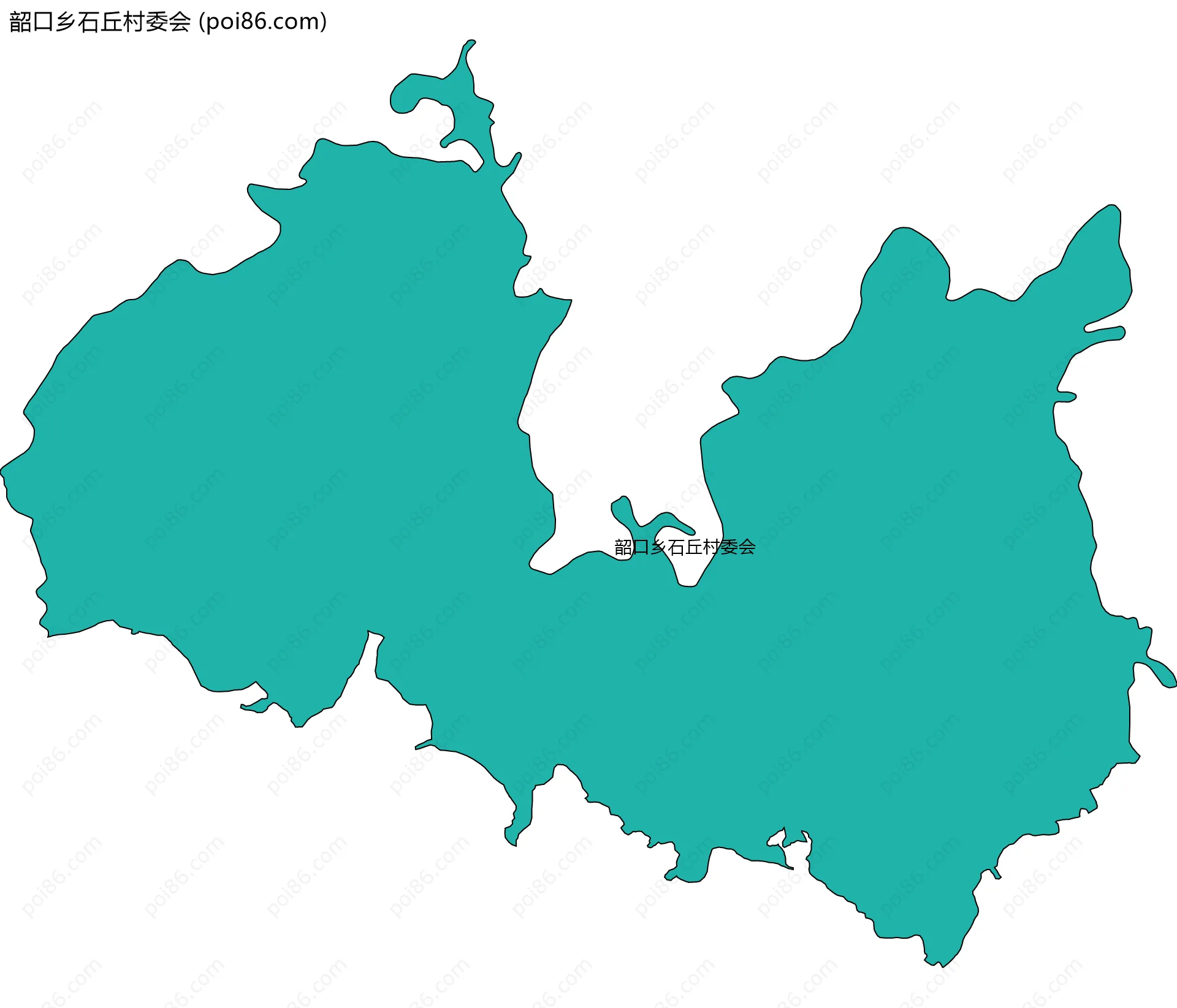 韶口乡石丘村委会边界地图