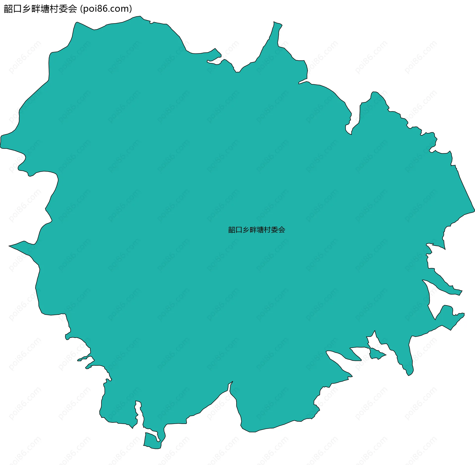 韶口乡畔塘村委会边界地图