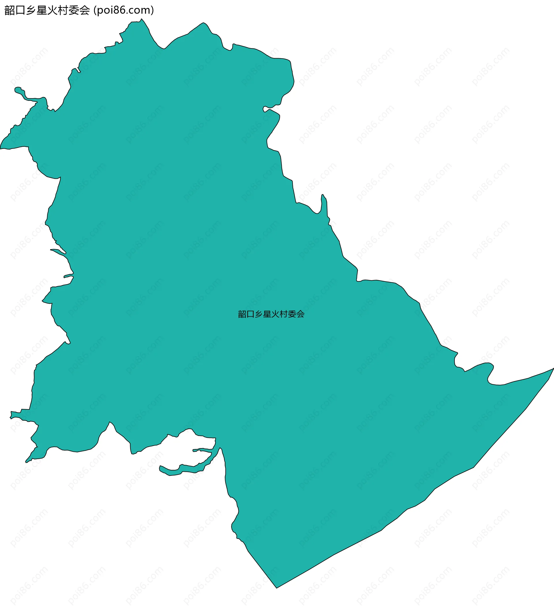 韶口乡星火村委会边界地图