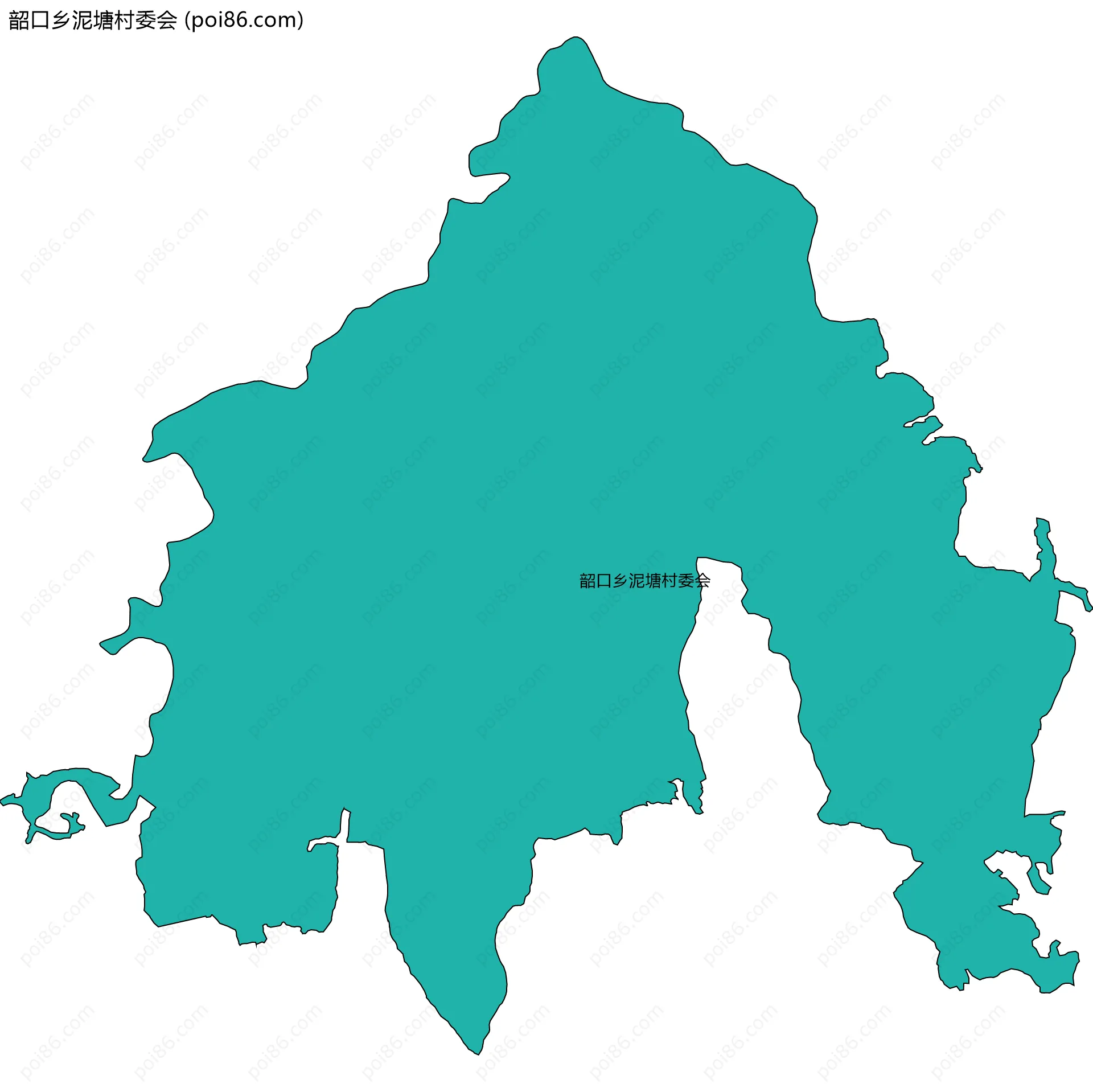 韶口乡泥塘村委会边界地图