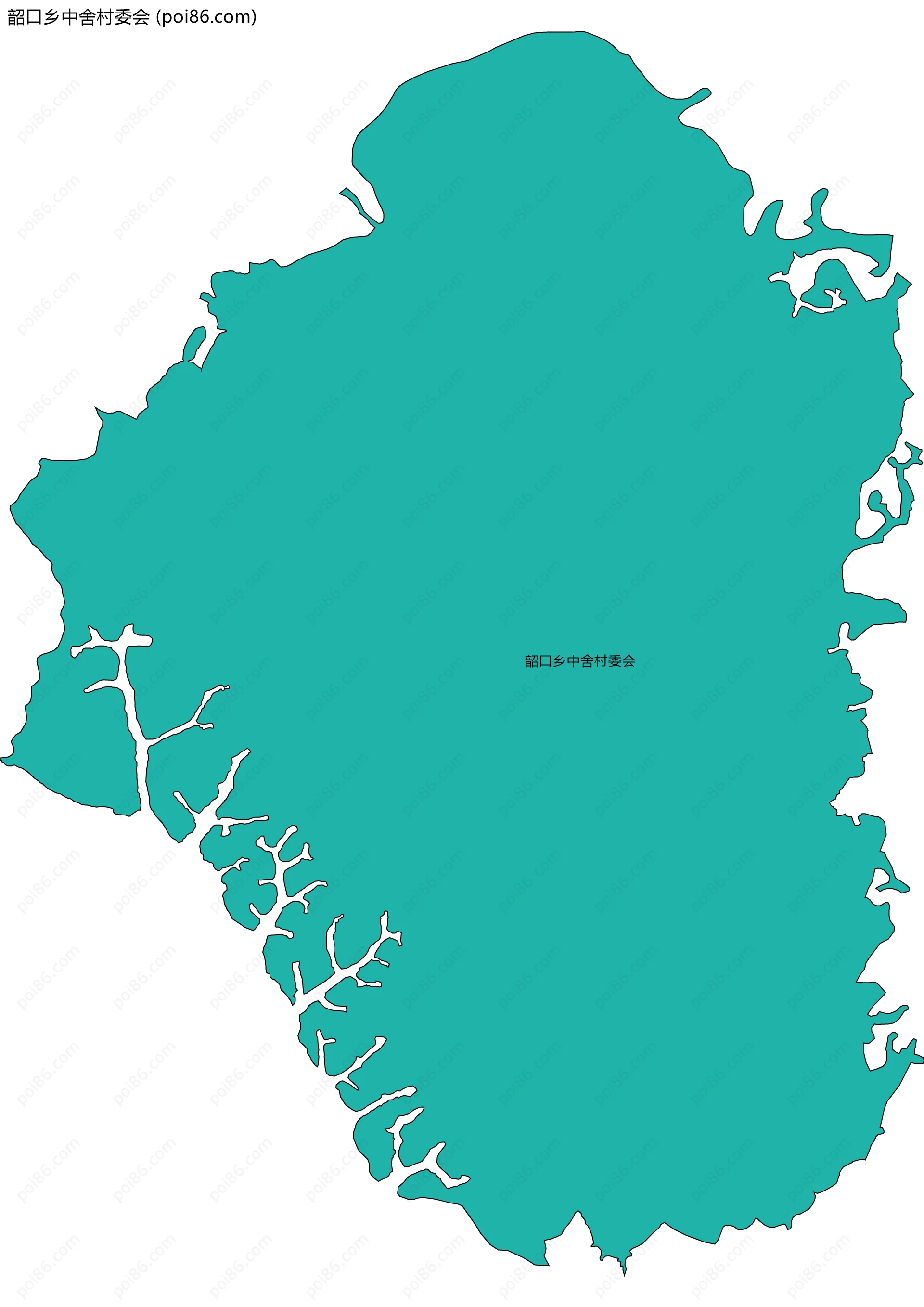 韶口乡中舍村委会边界地图