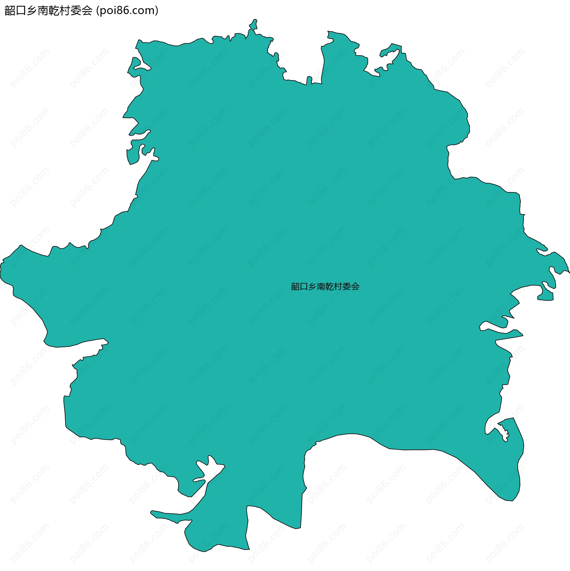 韶口乡南乾村委会边界地图