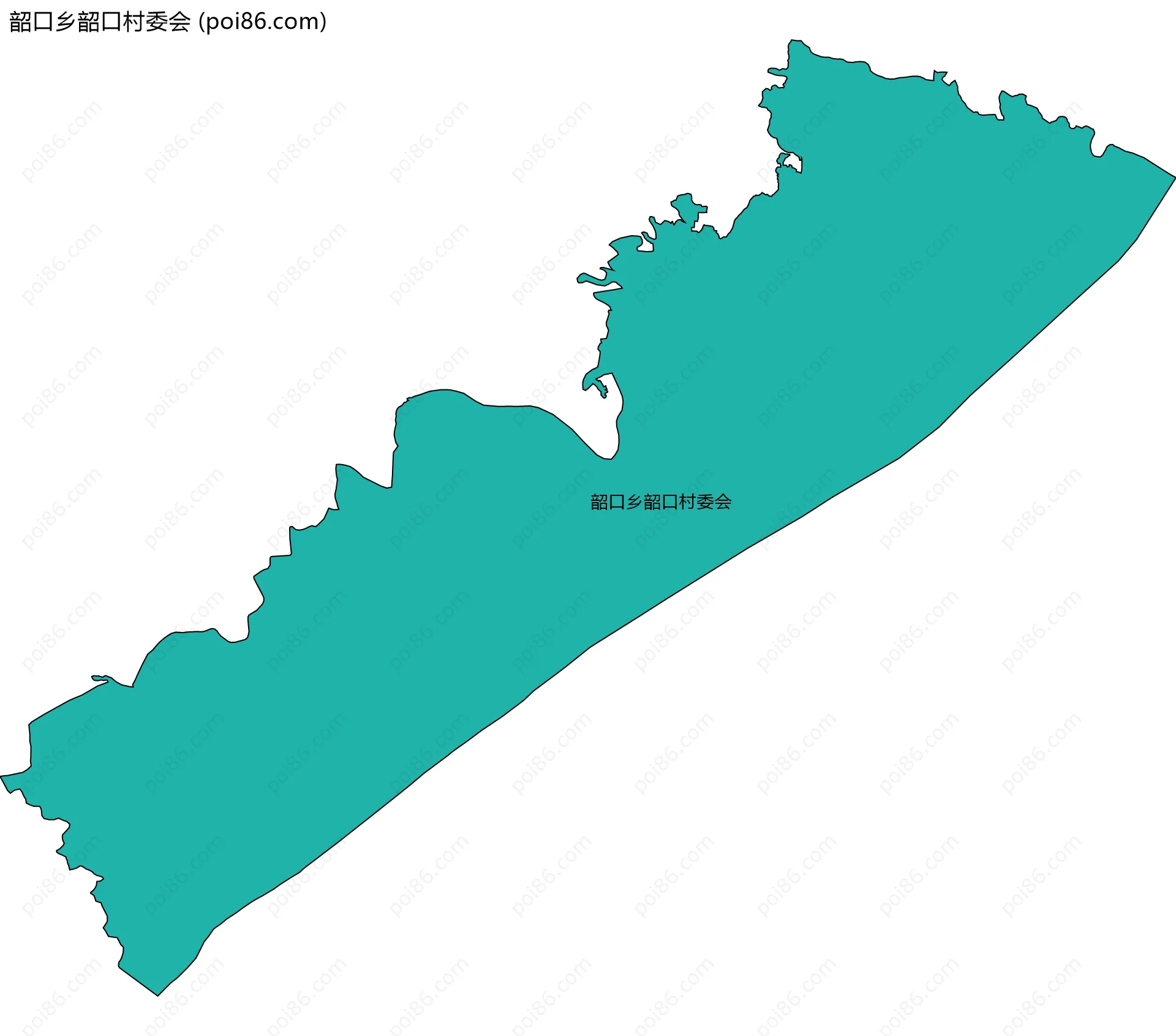 韶口乡韶口村委会边界地图