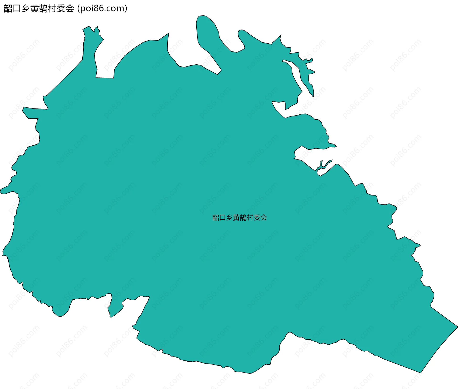 韶口乡黄鹄村委会边界地图