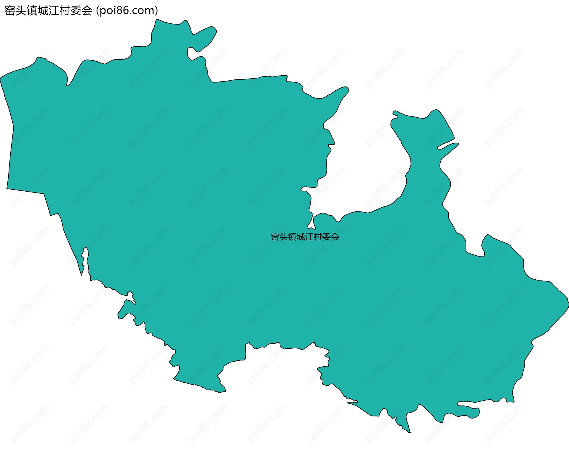 窑头镇城江村委会边界地图