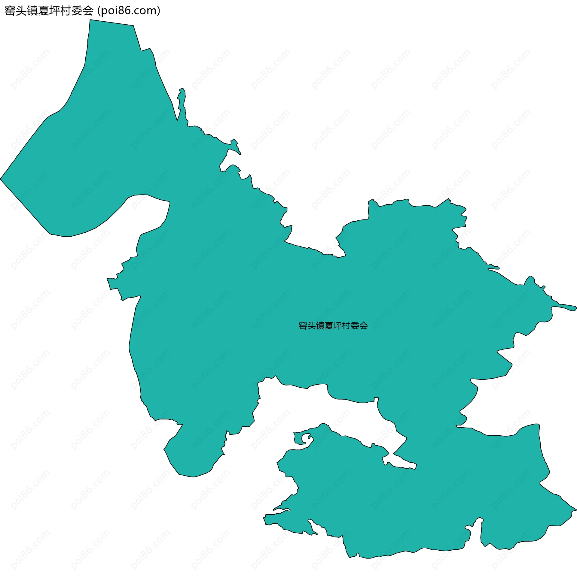 窑头镇夏坪村委会边界地图