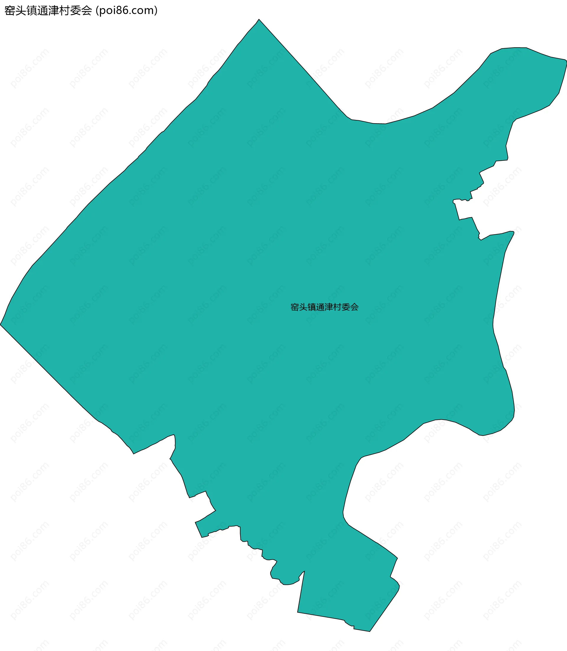 窑头镇通津村委会边界地图