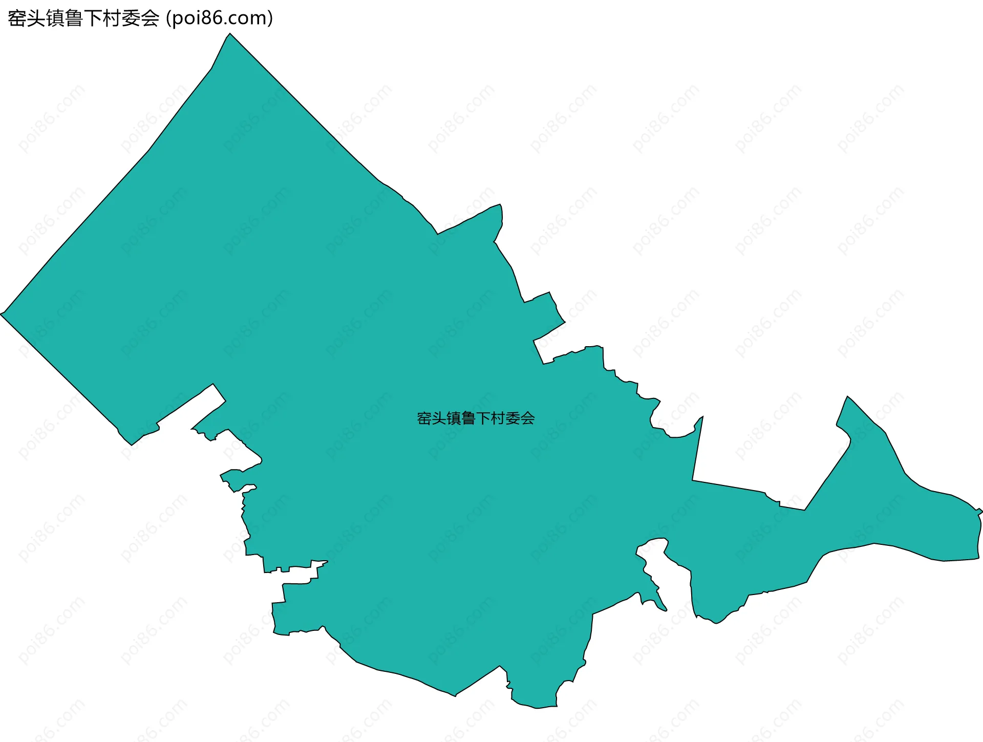 窑头镇鲁下村委会边界地图