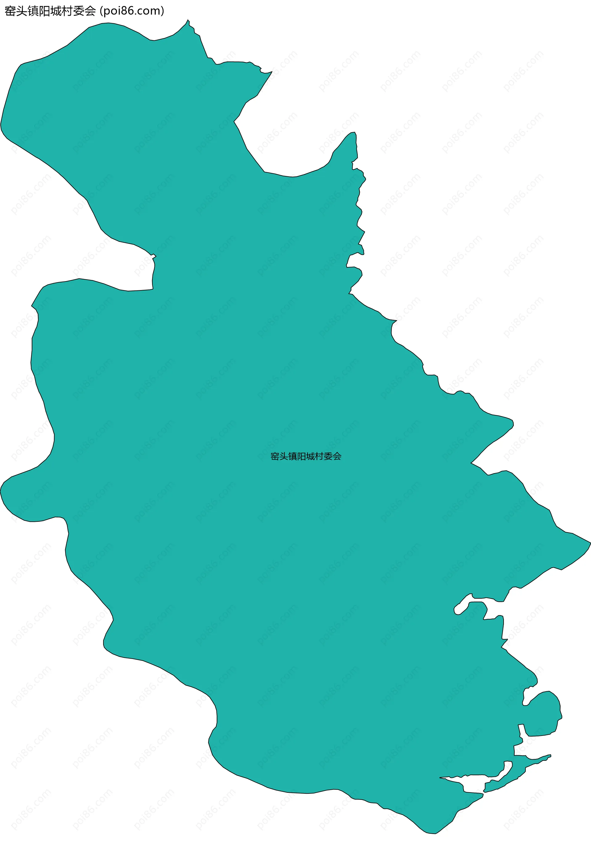 窑头镇阳城村委会边界地图