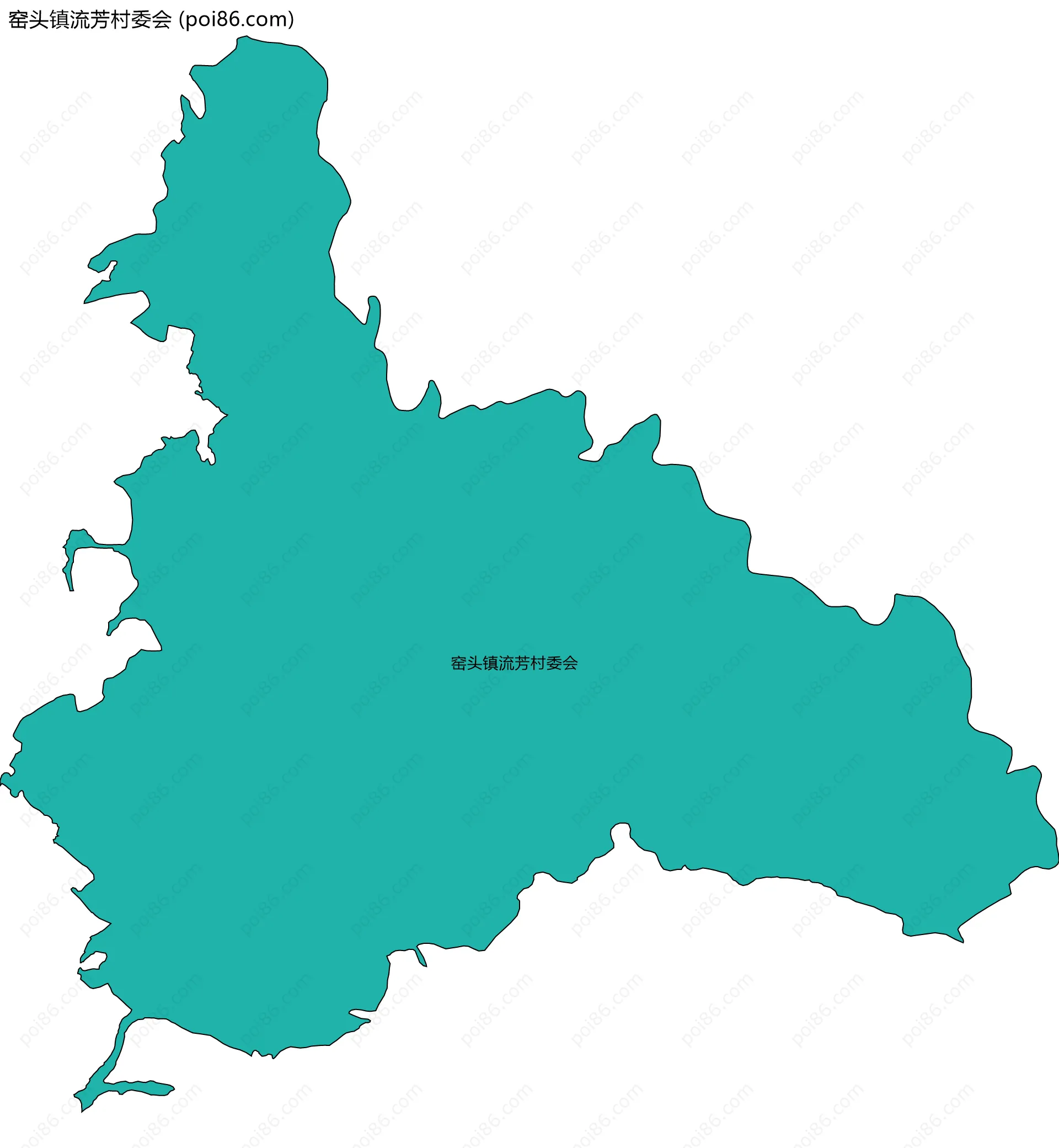 窑头镇流芳村委会边界地图