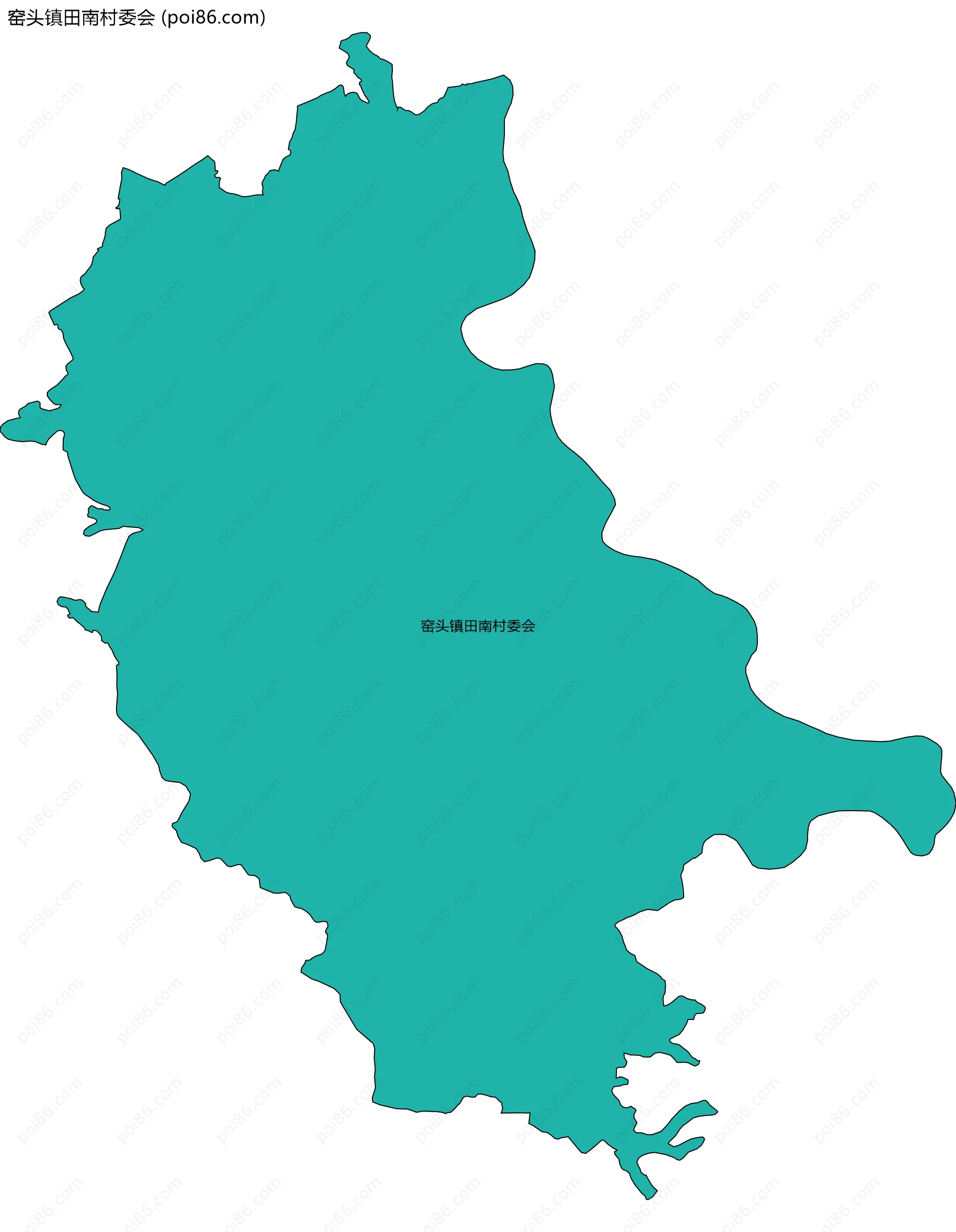 窑头镇田南村委会边界地图