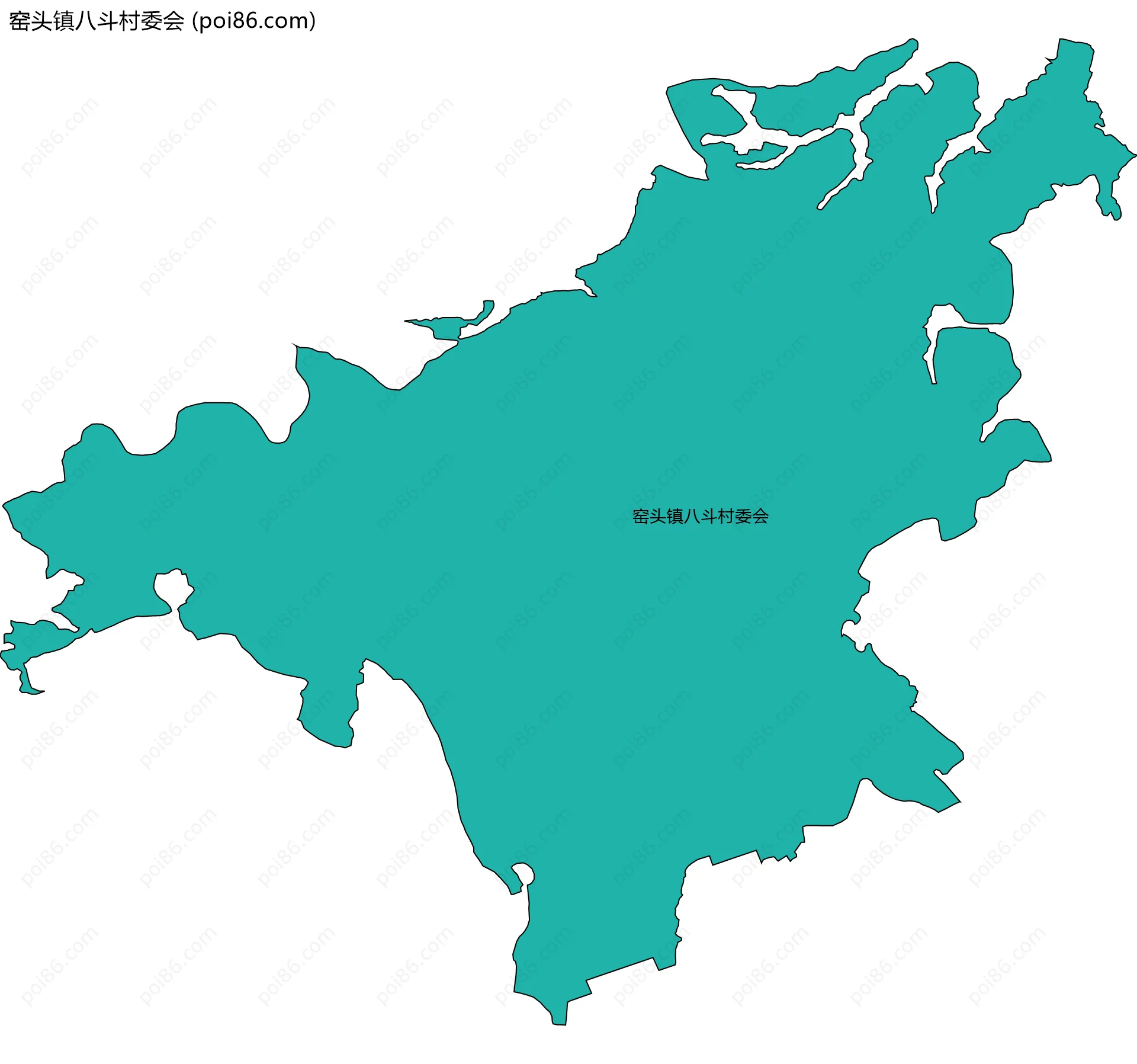 窑头镇八斗村委会边界地图