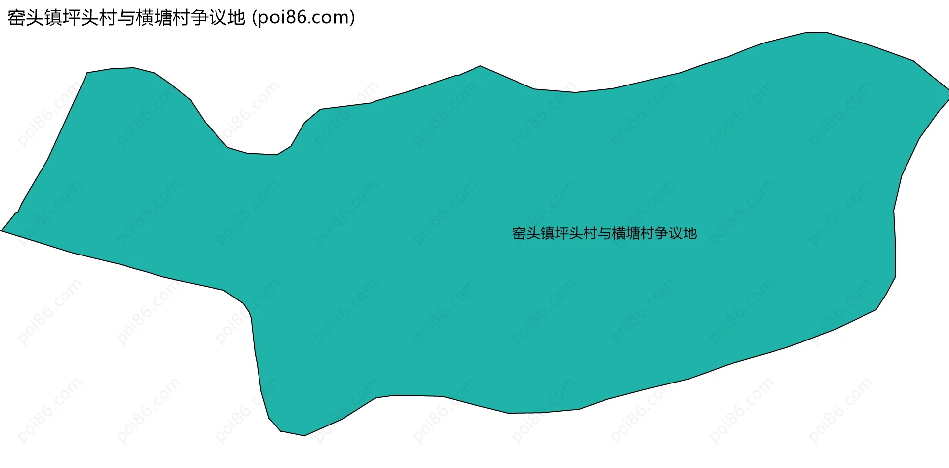 窑头镇坪头村与横塘村争议地边界地图