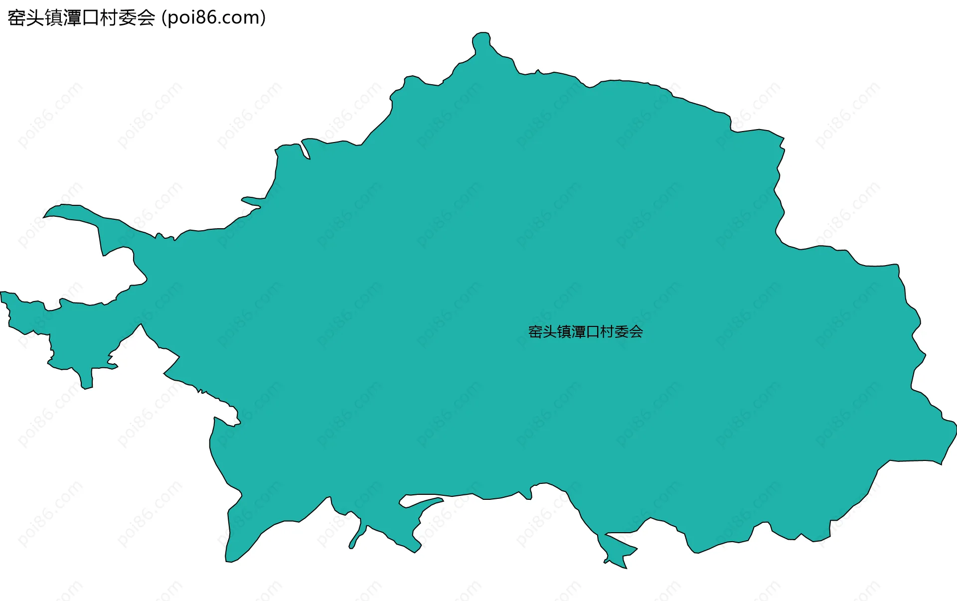 窑头镇潭口村委会边界地图