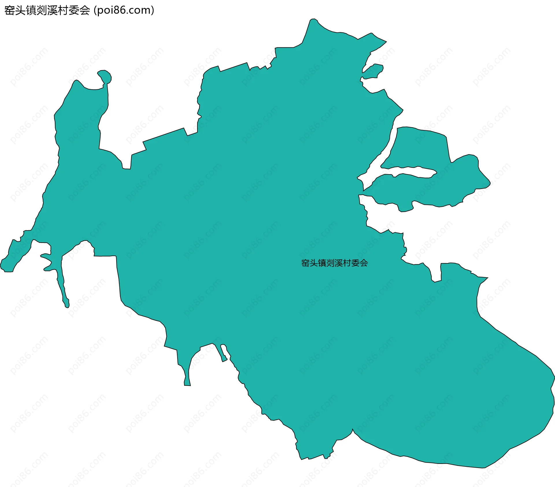 窑头镇剡溪村委会边界地图