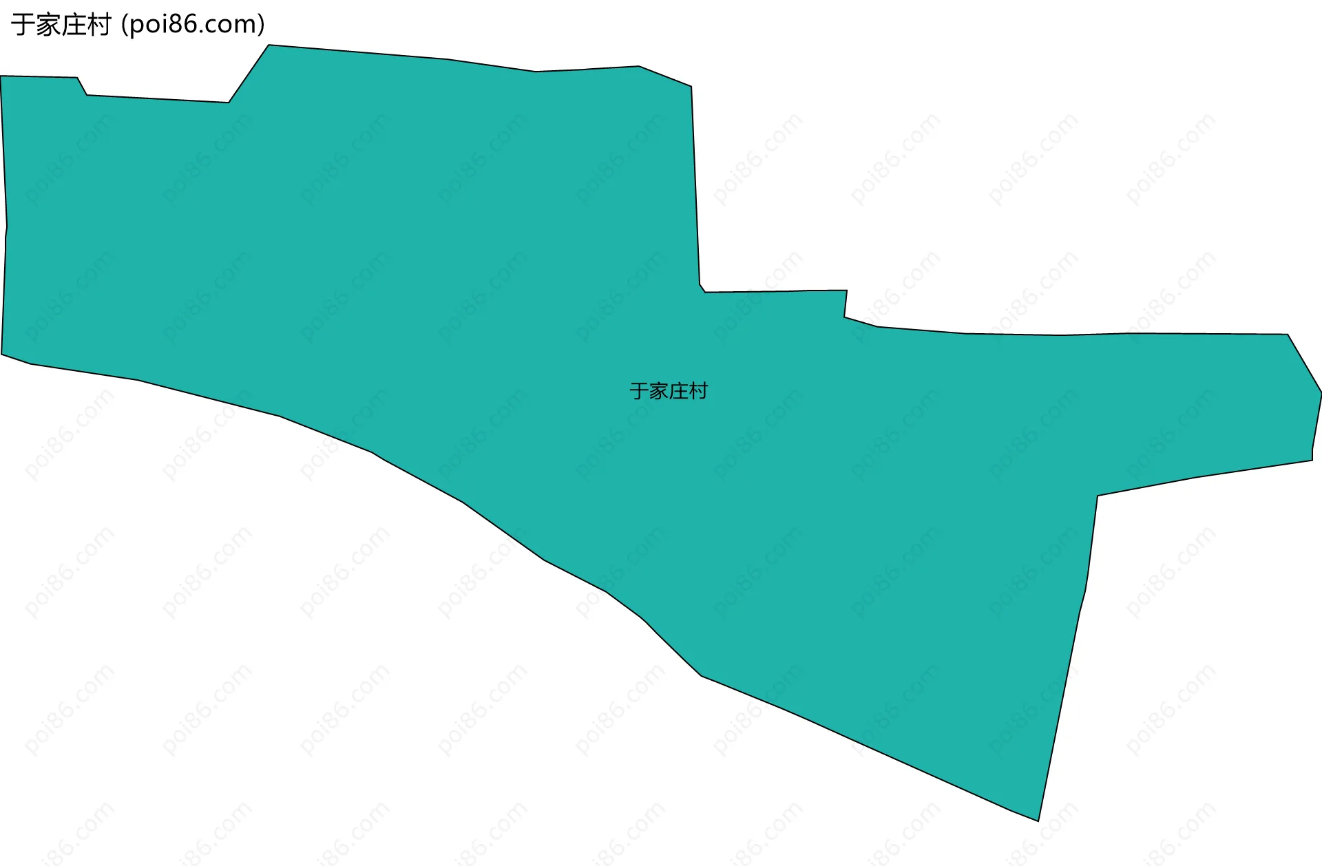 于家庄村边界地图