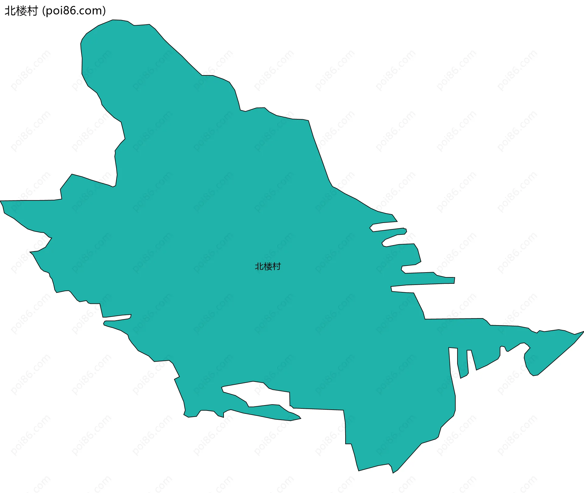 北楼村边界地图