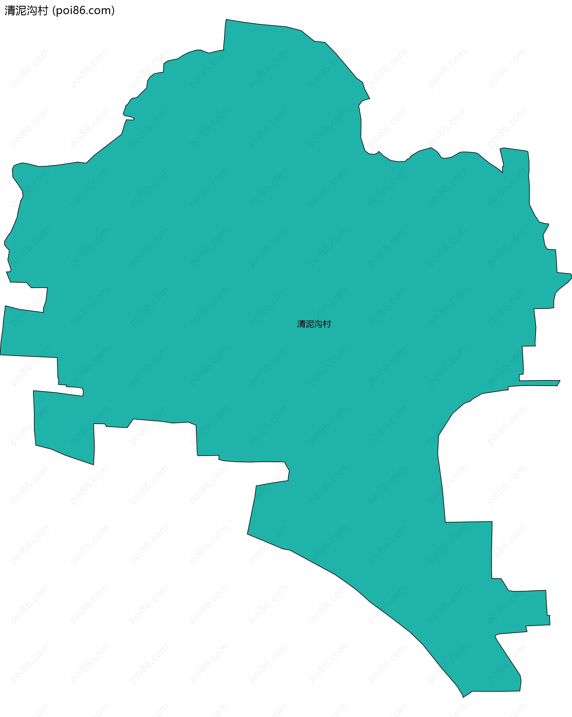 清泥沟村边界地图