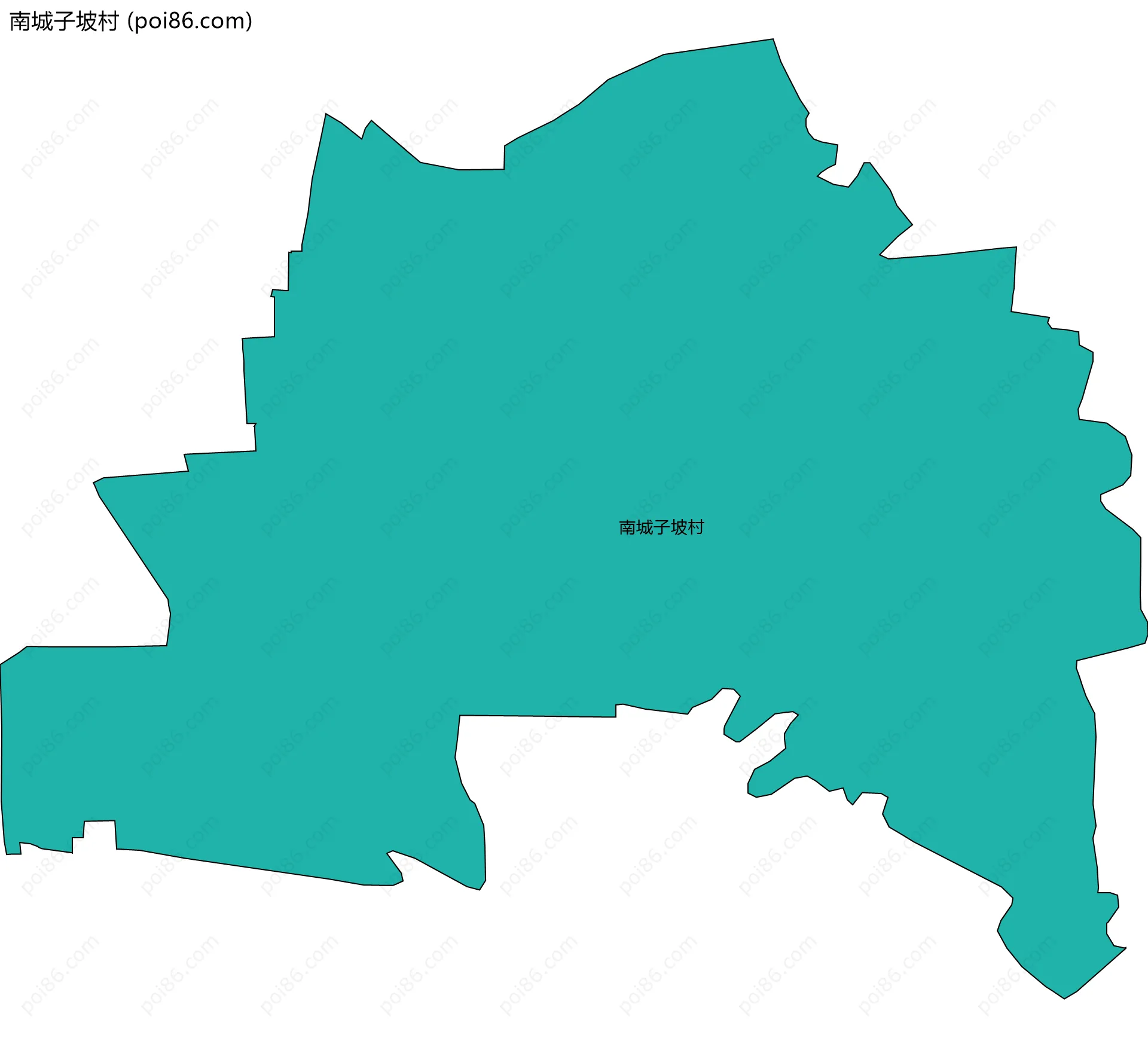 南城子坡村边界地图