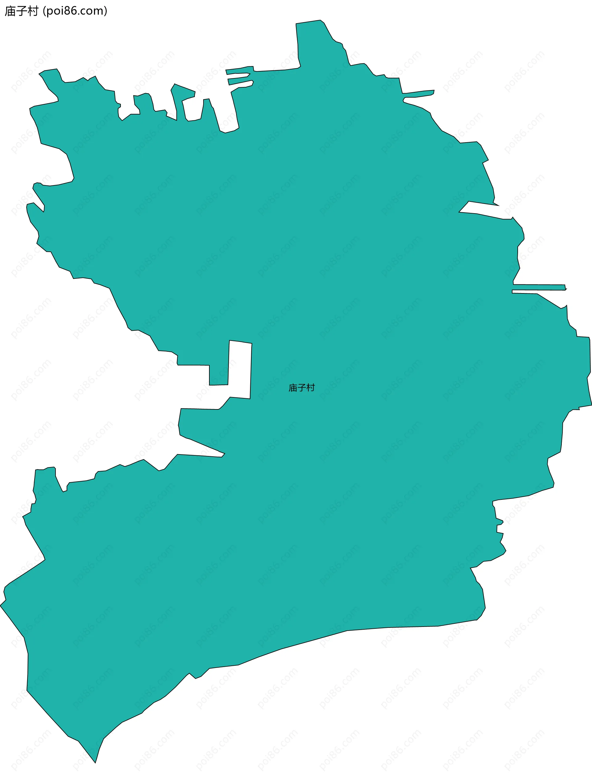 庙子村边界地图