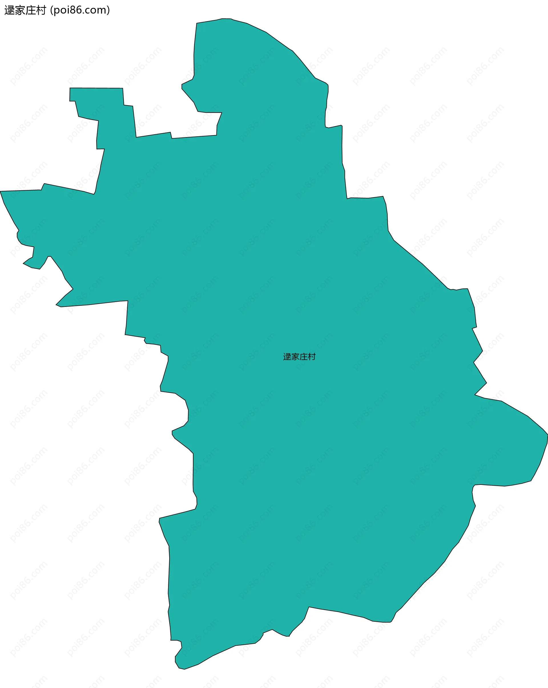 逯家庄村边界地图