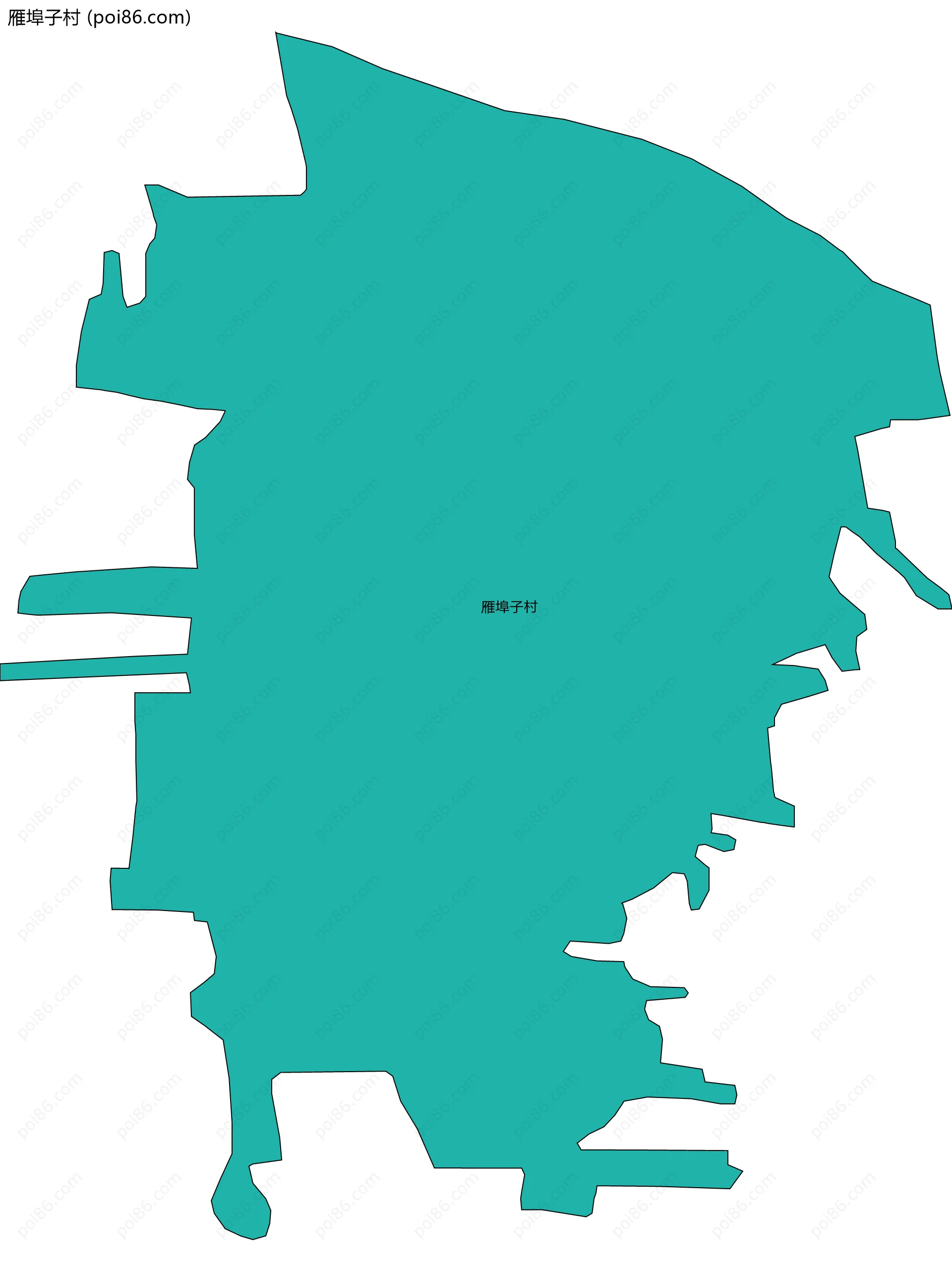 雁埠子村边界地图