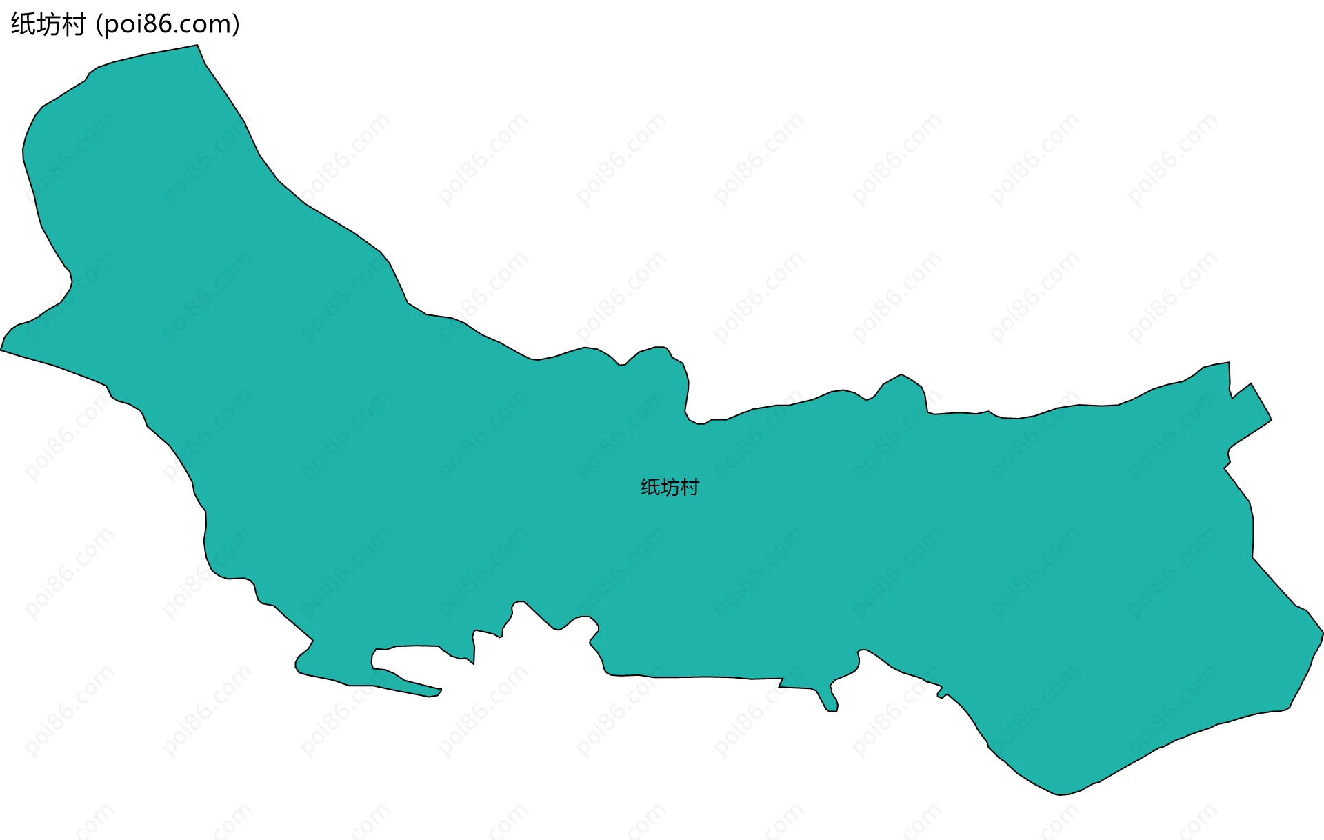 纸坊村边界地图