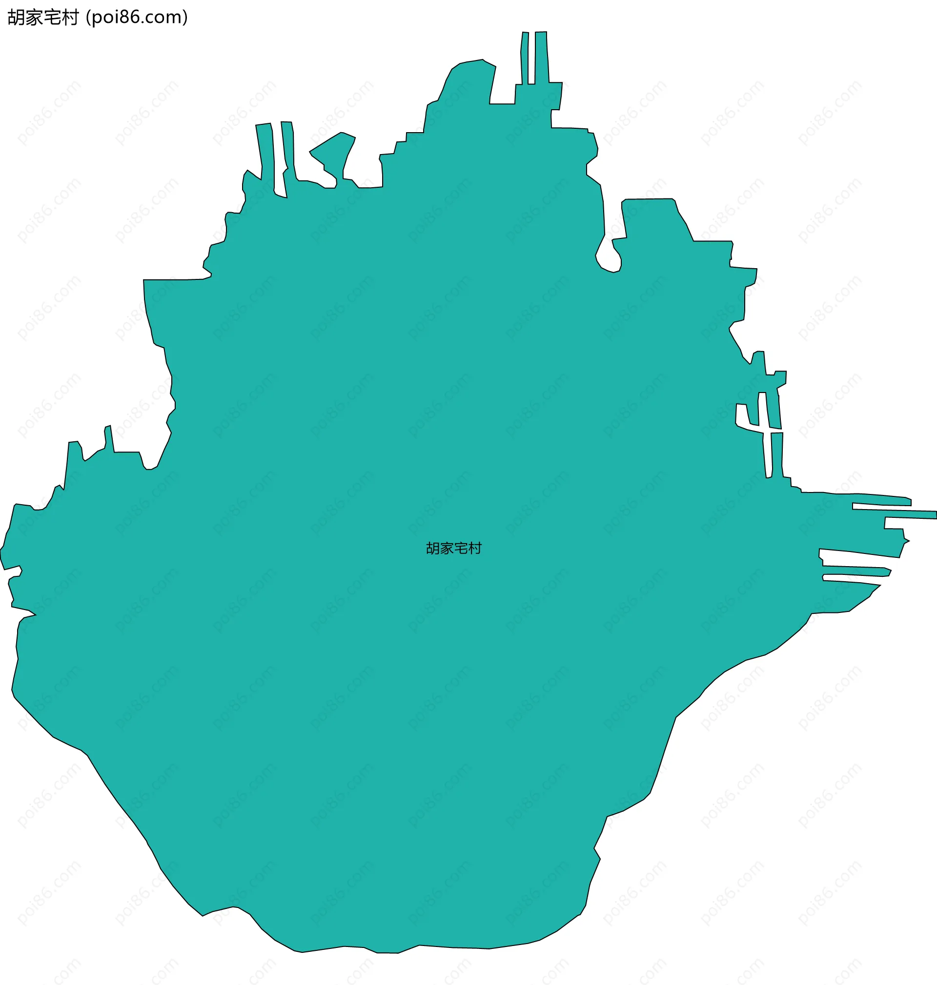 胡家宅村边界地图