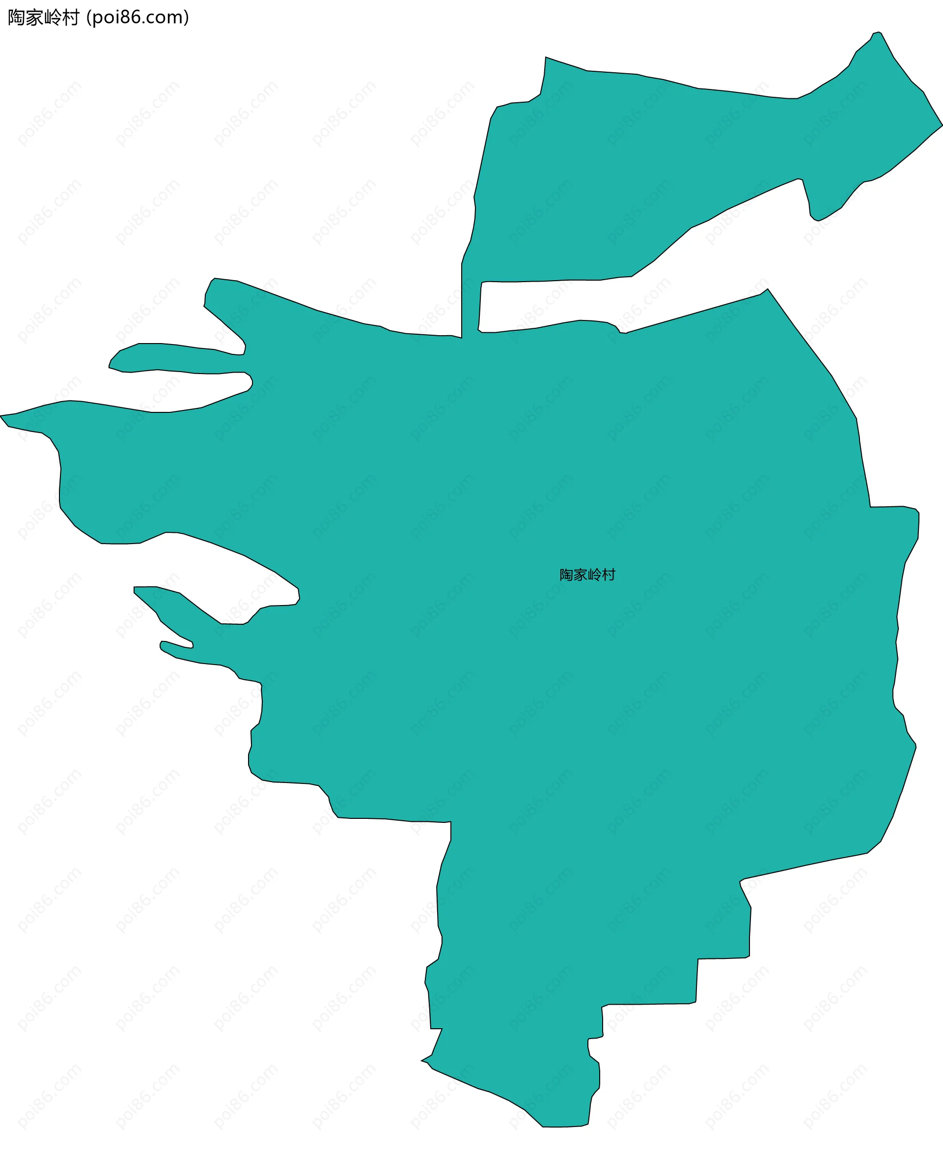 陶家岭村边界地图