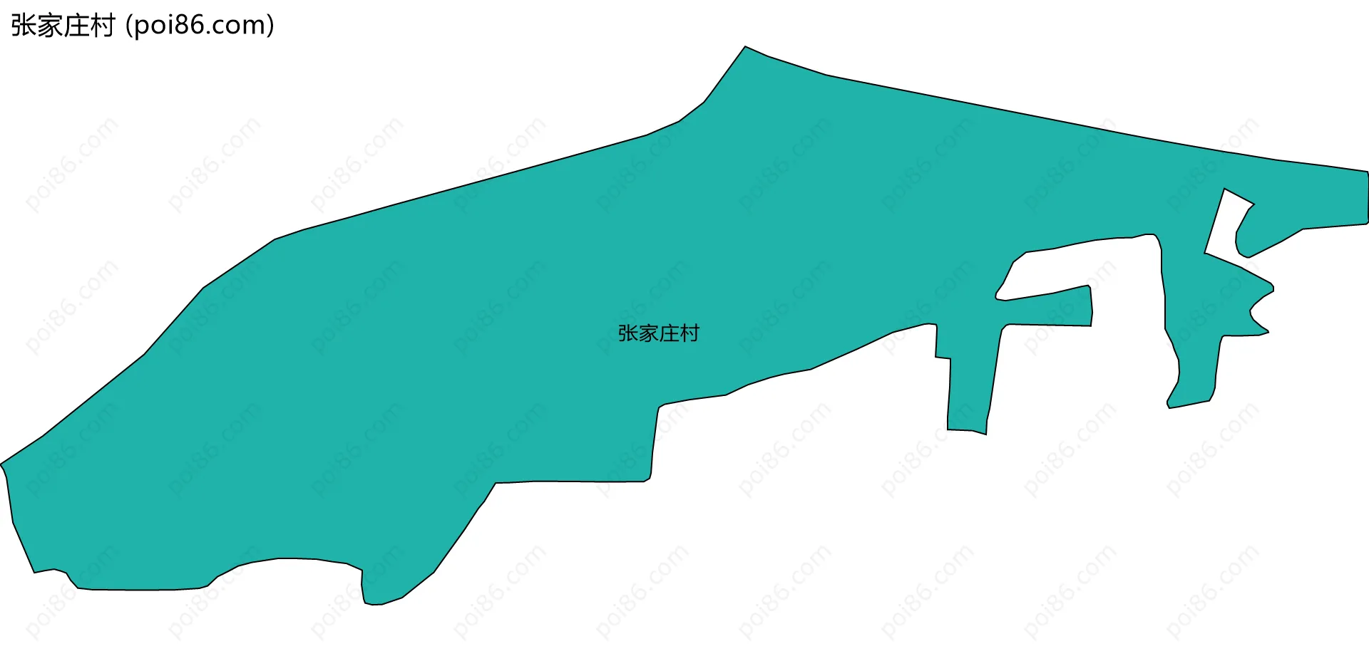 张家庄村边界地图