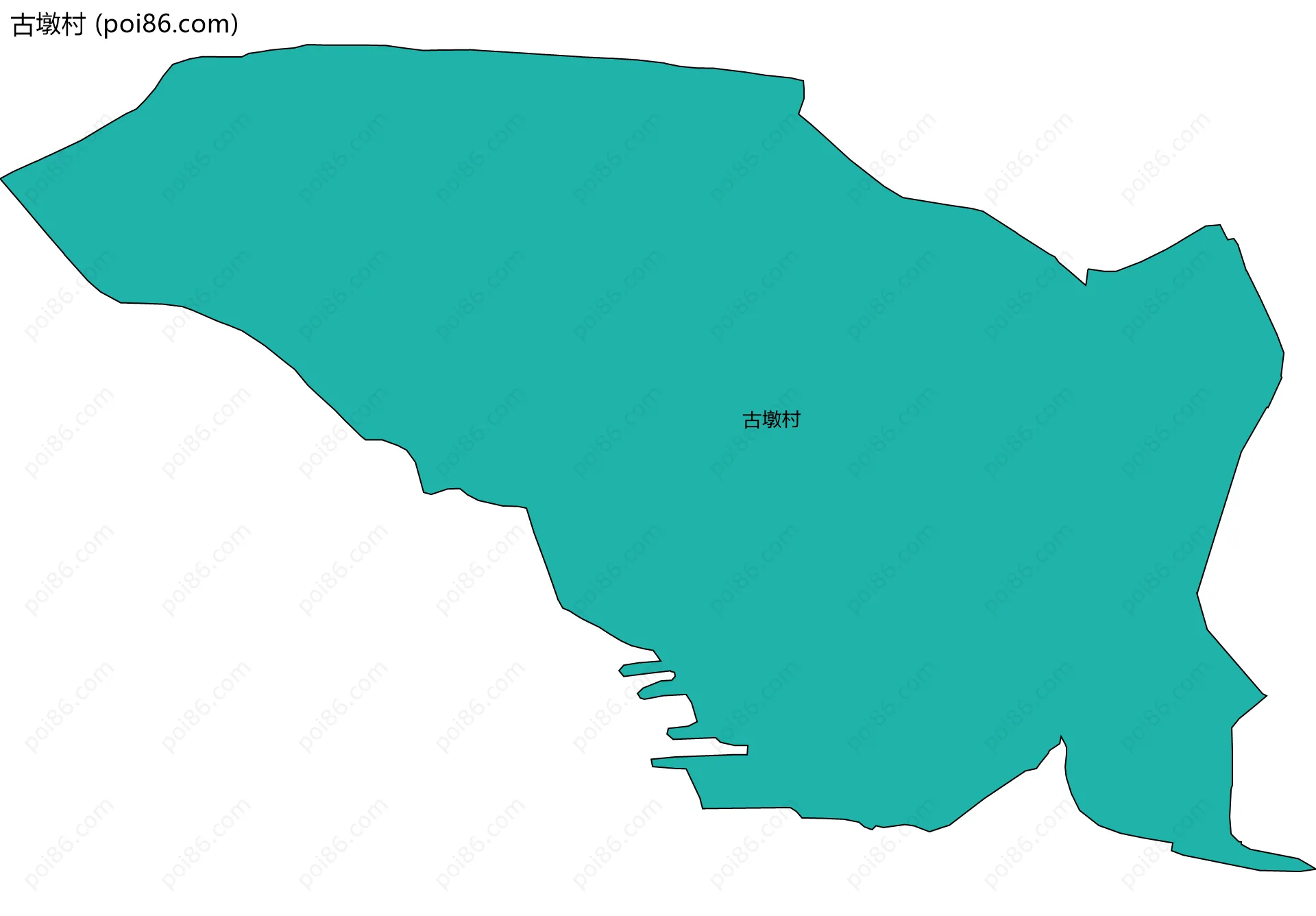 古墩村边界地图