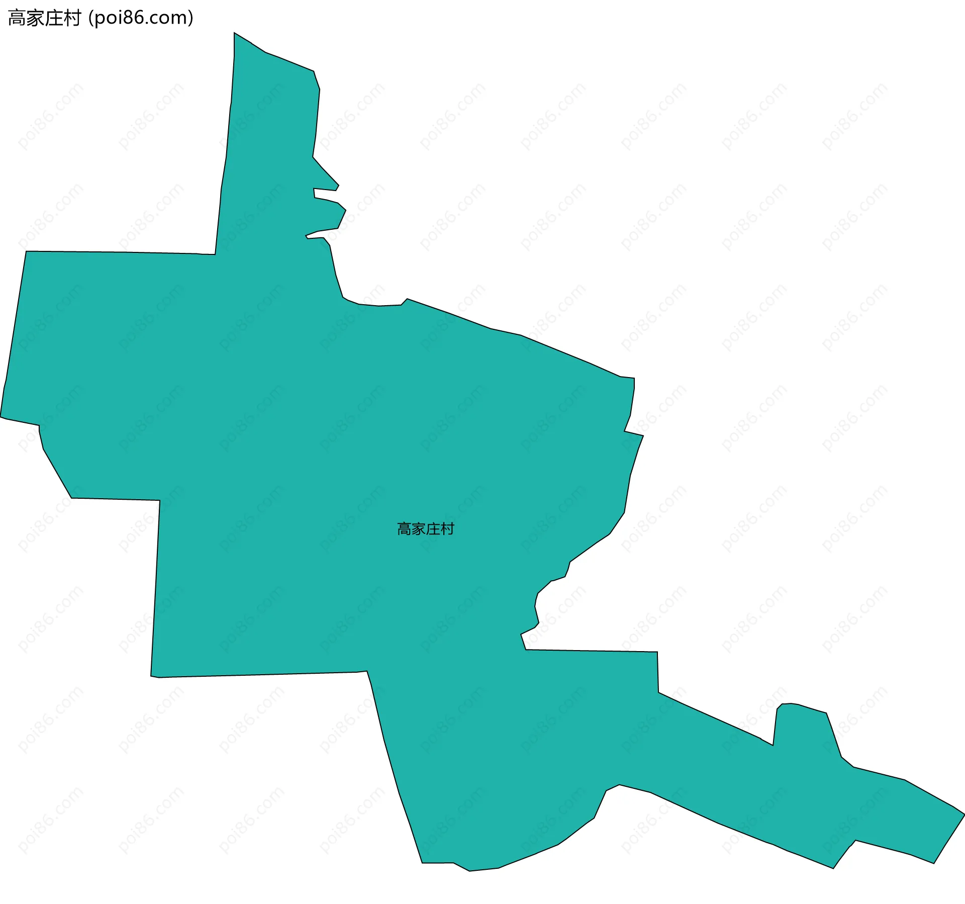 高家庄村边界地图