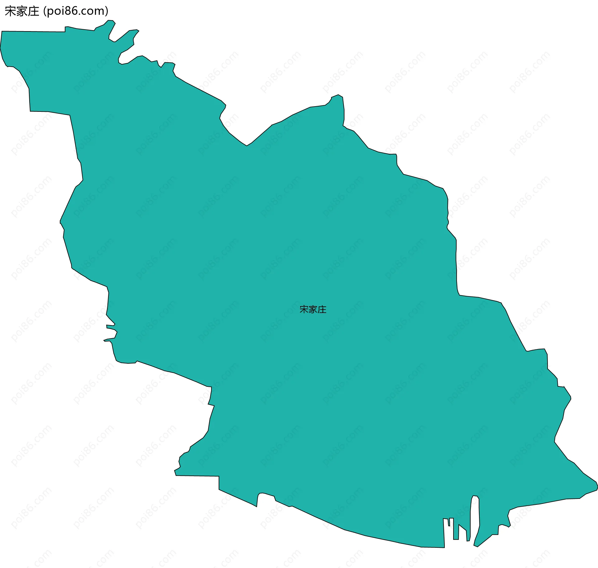 宋家庄边界地图