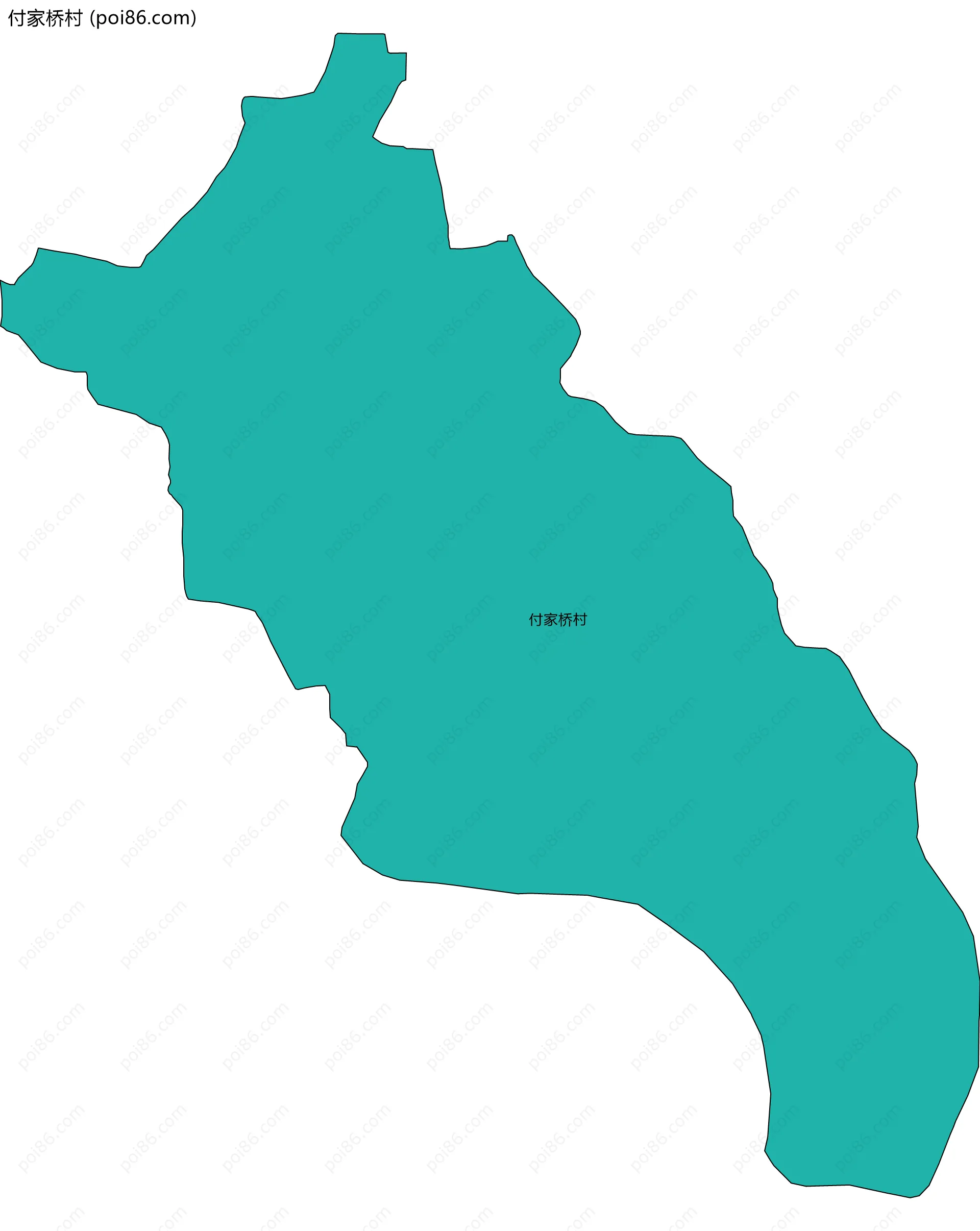 付家桥村边界地图