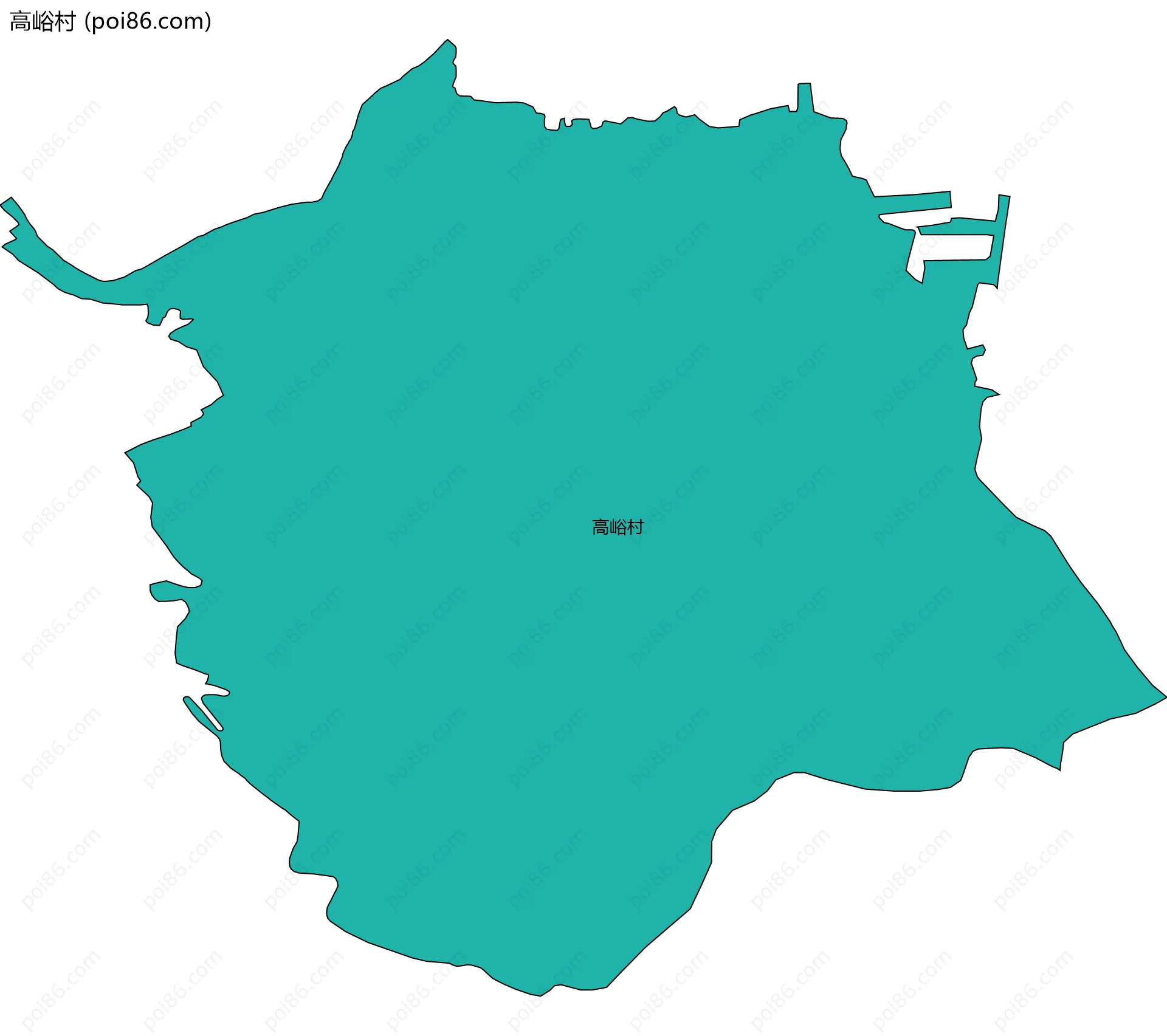 高峪村边界地图