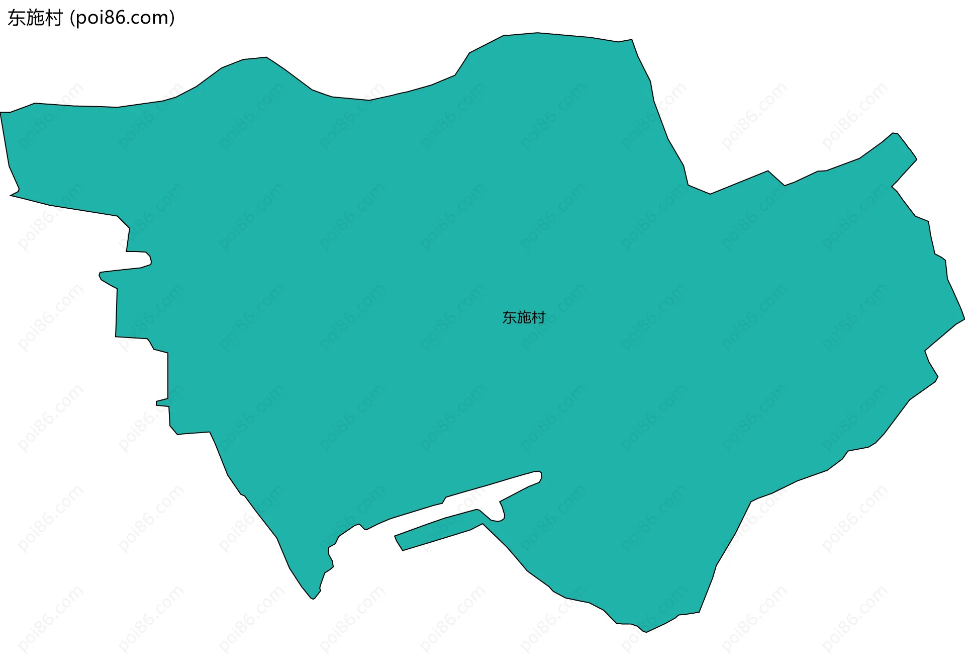 东施村边界地图