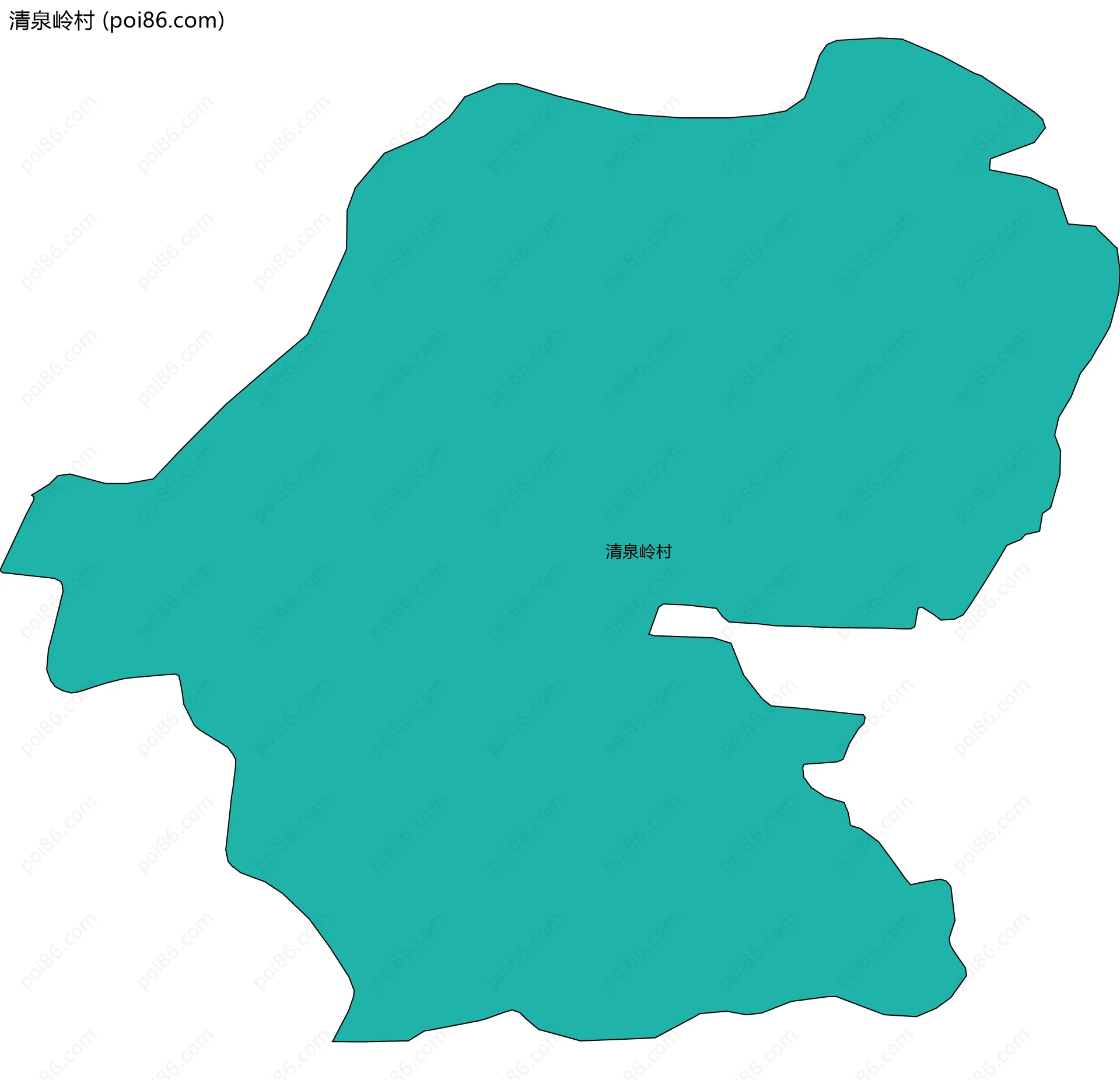 清泉岭村边界地图