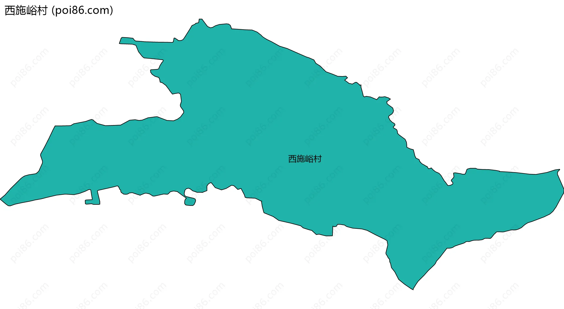 西施峪村边界地图