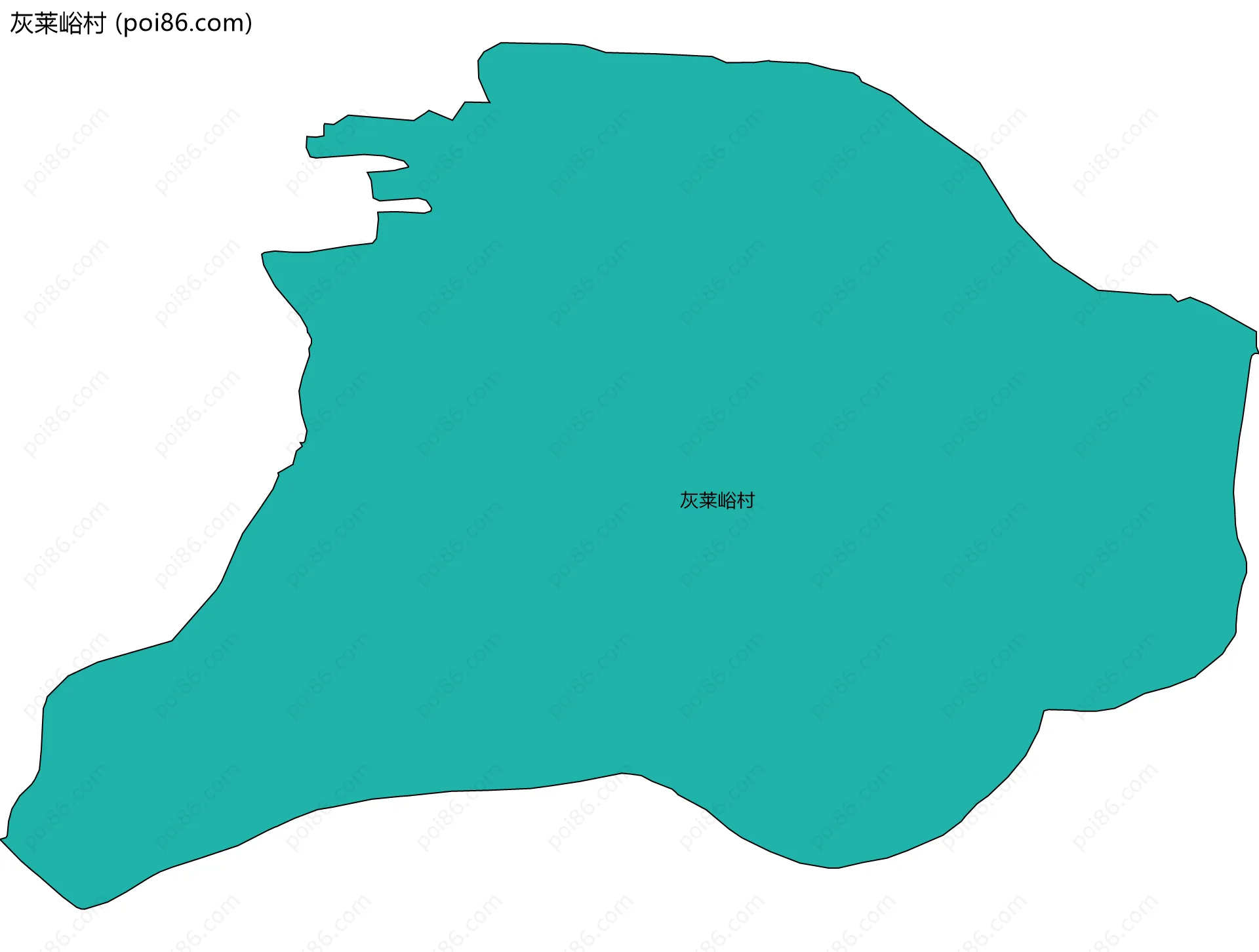 灰莱峪村边界地图