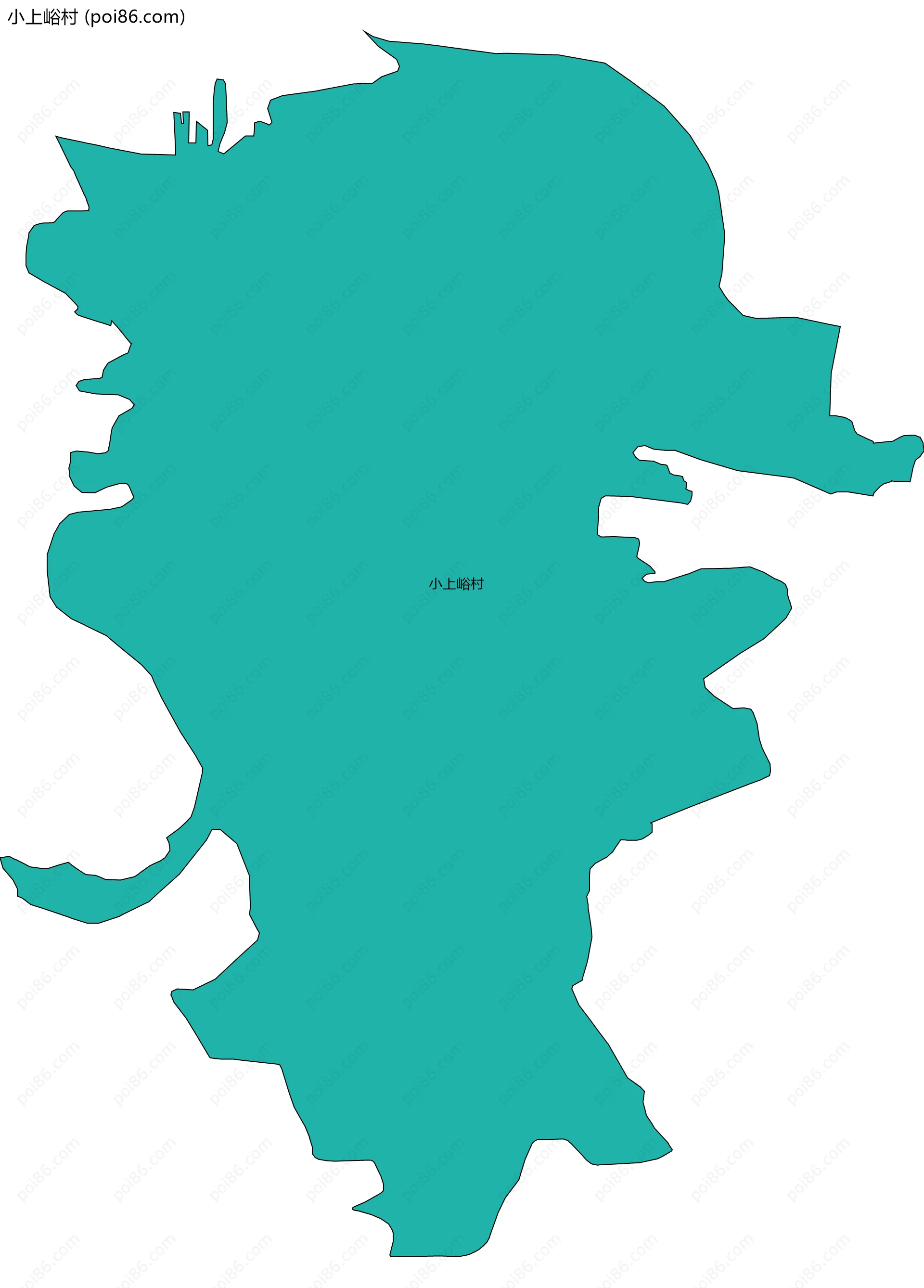 小上峪村边界地图