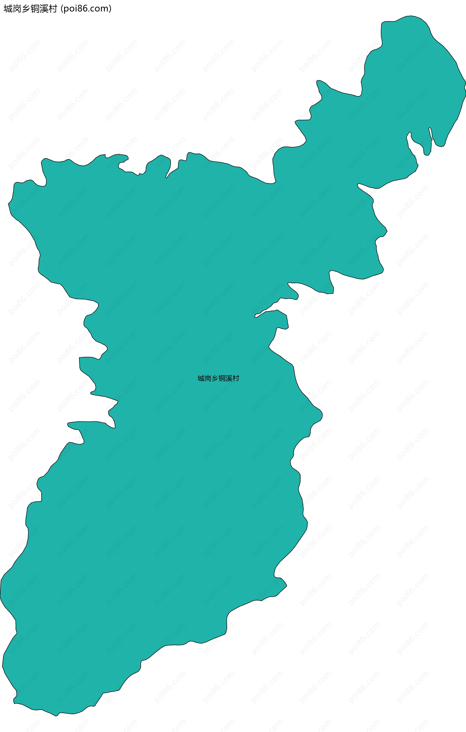 城岗乡铜溪村边界地图