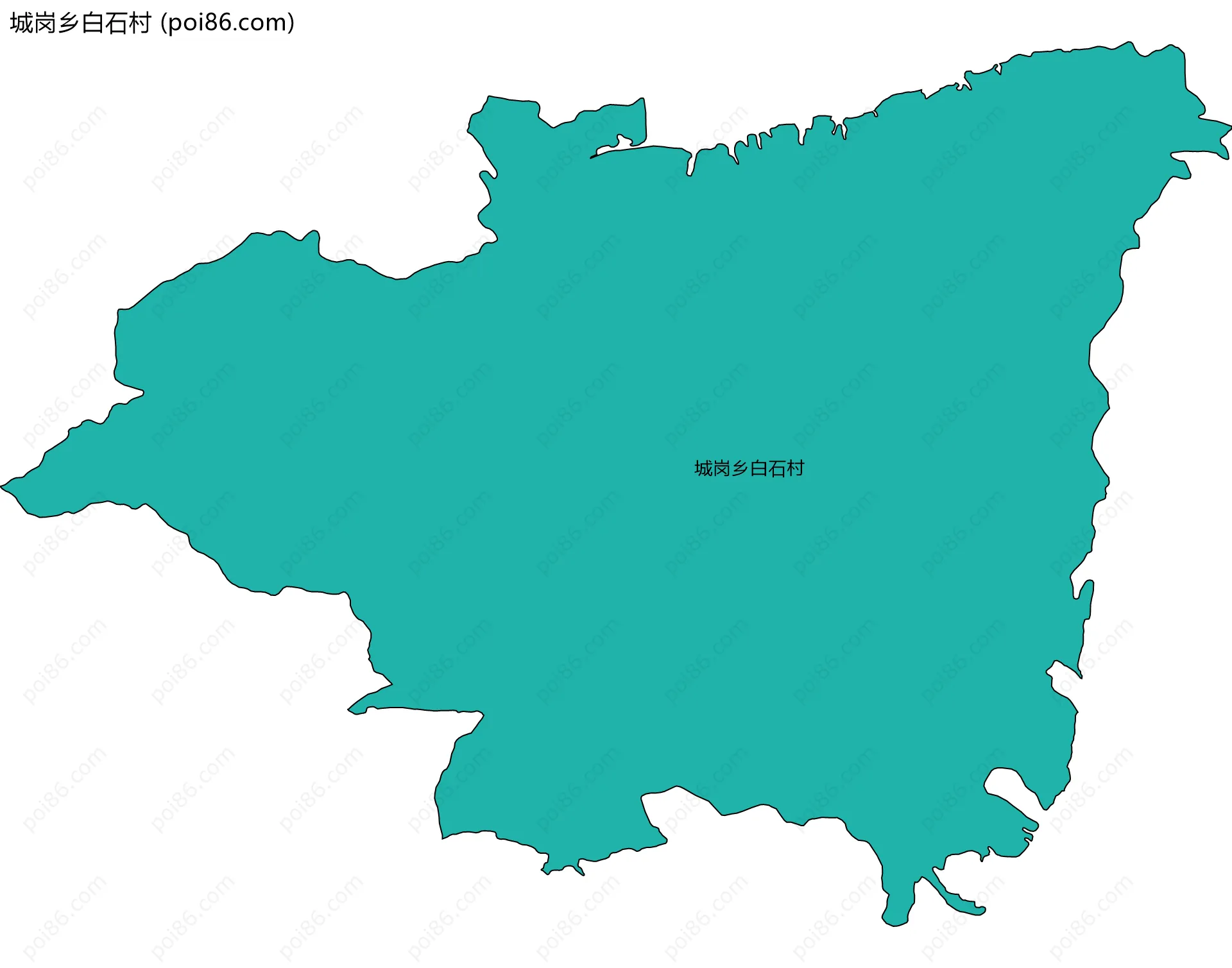 城岗乡白石村边界地图